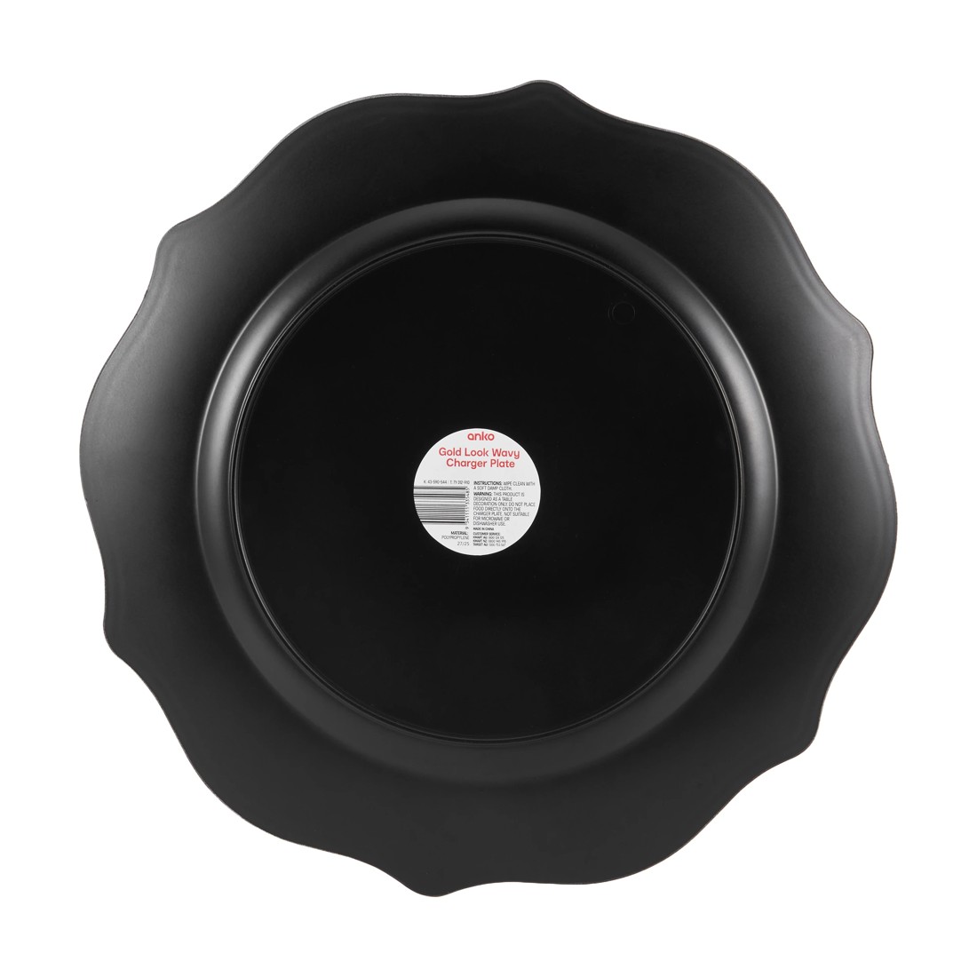 4 Gold Look Wavy Charger Plate, 4 of 4