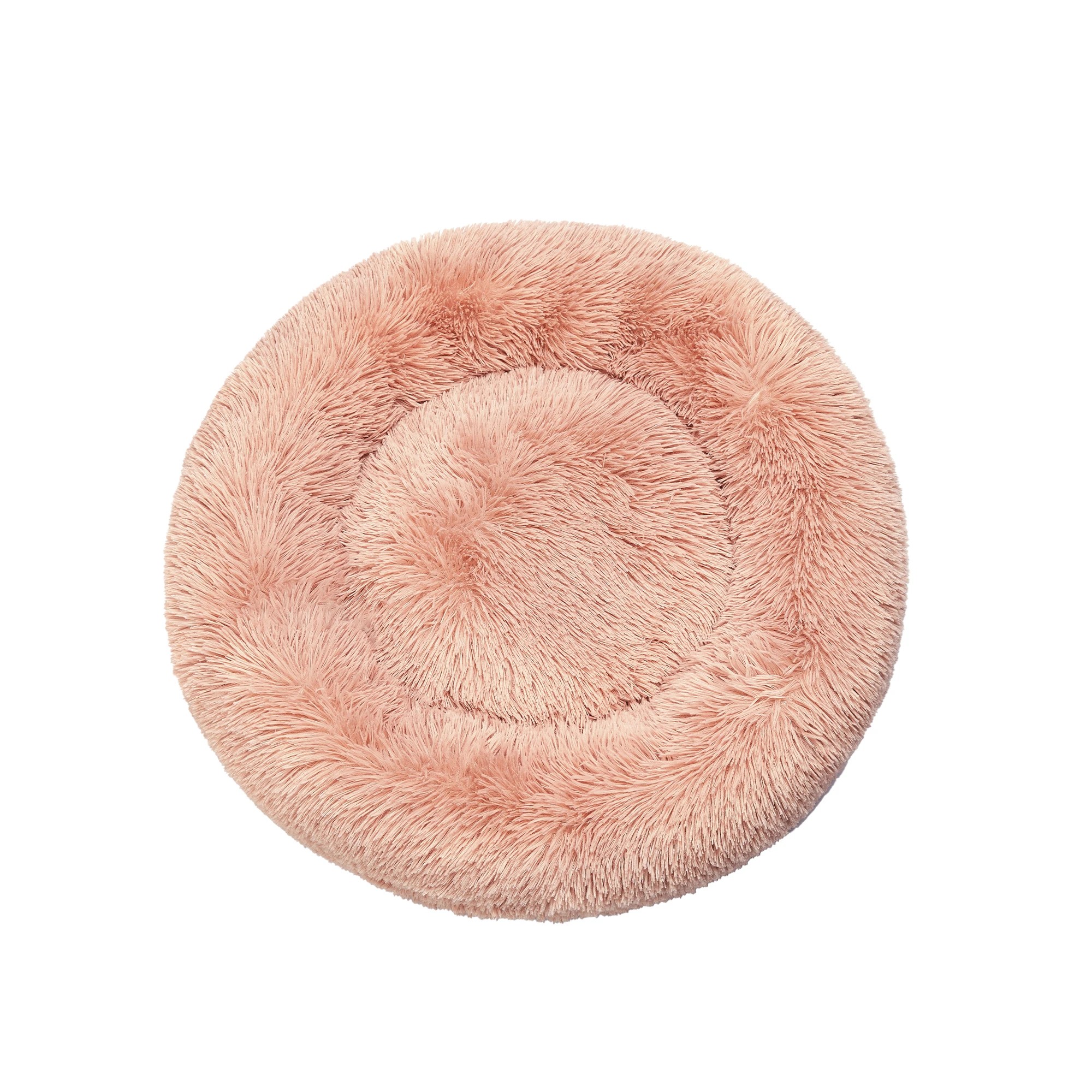 2 Pawz Pet Bed Cat Dog Donut Nest Calming Kennel Cave Deep Sleeping Pink M, 2 of 7