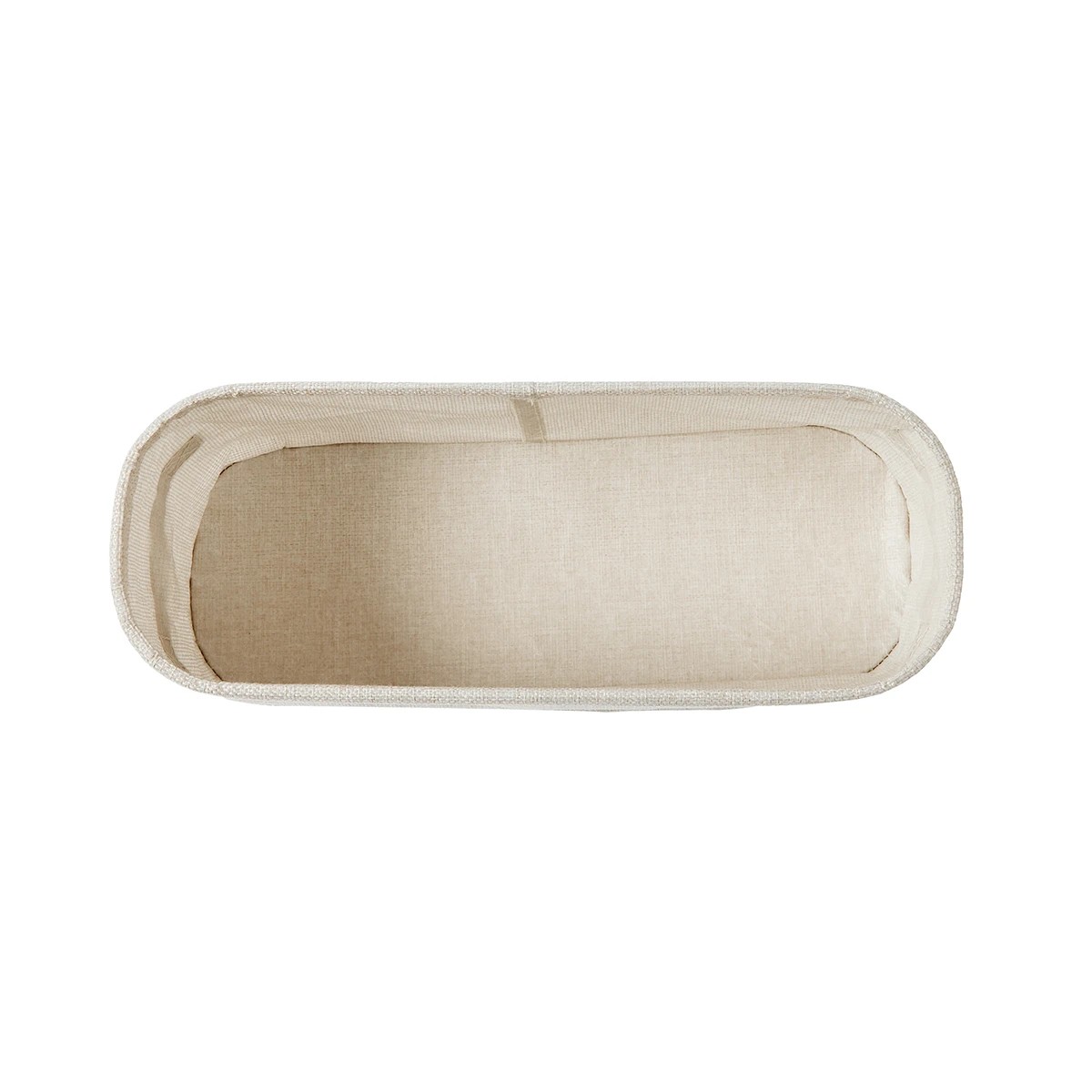 7 Linen Look Open Storage Box - Narrow, Beige, 7 of 9