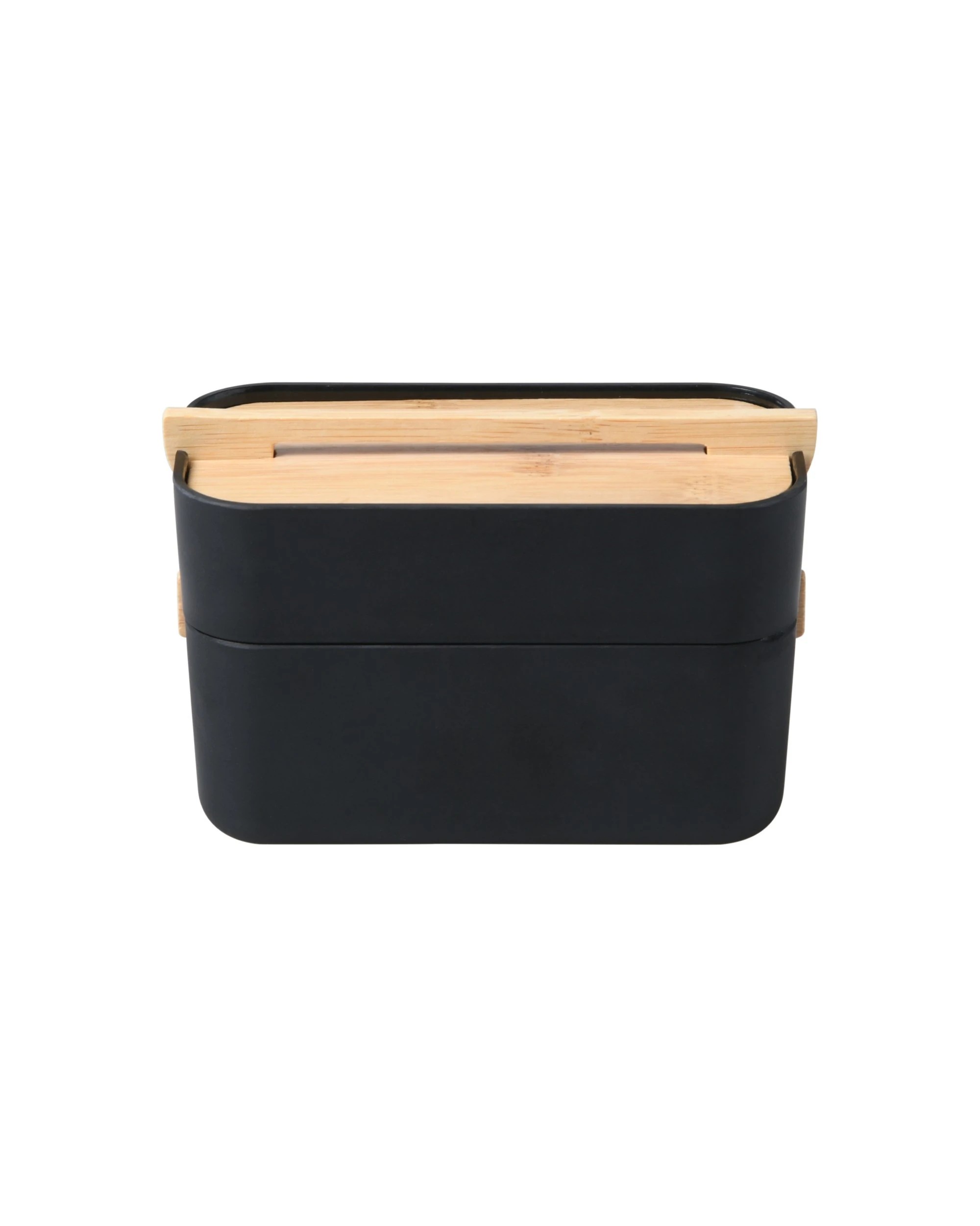 1 Takara Takae Bamboo Double Layer Jewellery Box - Black, 1 of 7