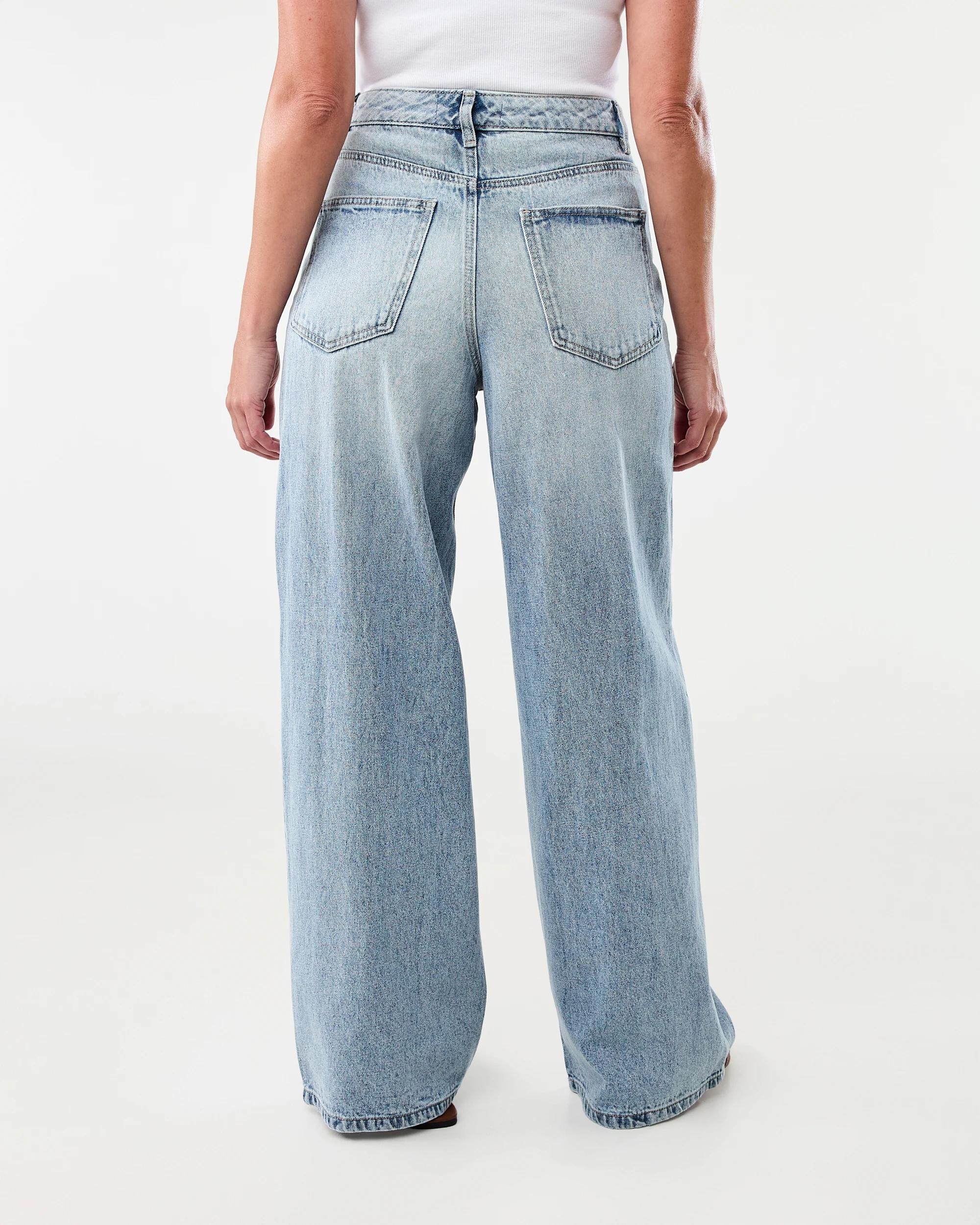 5 Wide Leg Jeans LIGHT WASH DENIM, 5 of 9