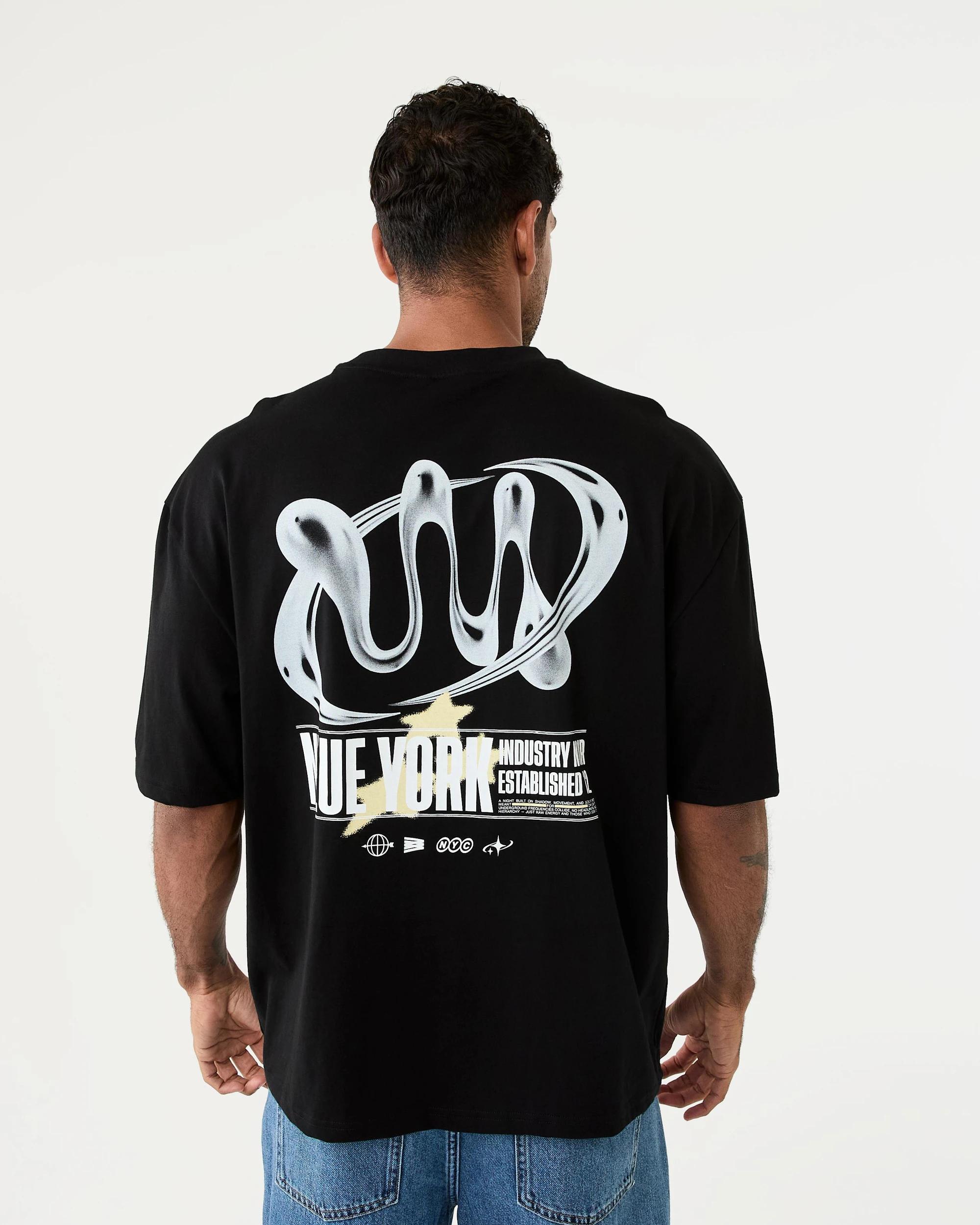 2 Boxy Print T-shirt Blk Nyork, 2 of 7