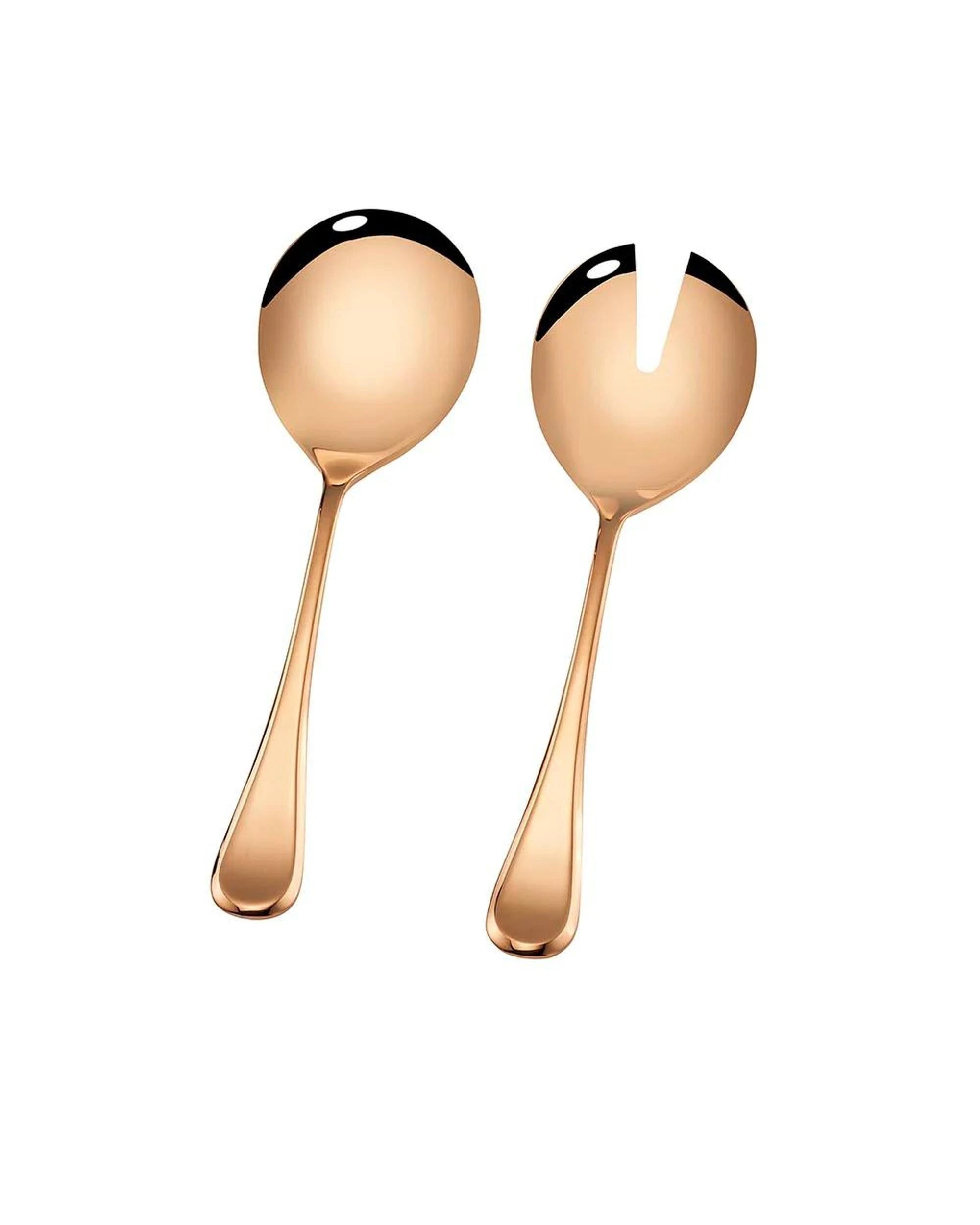 3 Stanley Rogers Chelsea 2 Piece Fork and Spoon Salad Server Set Gold, 3 of 4