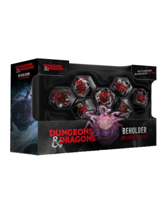 Fanroll by MDG Dungeons and Dragons Beholder Inclusions Resin Polyhedral Dice Set - Multi