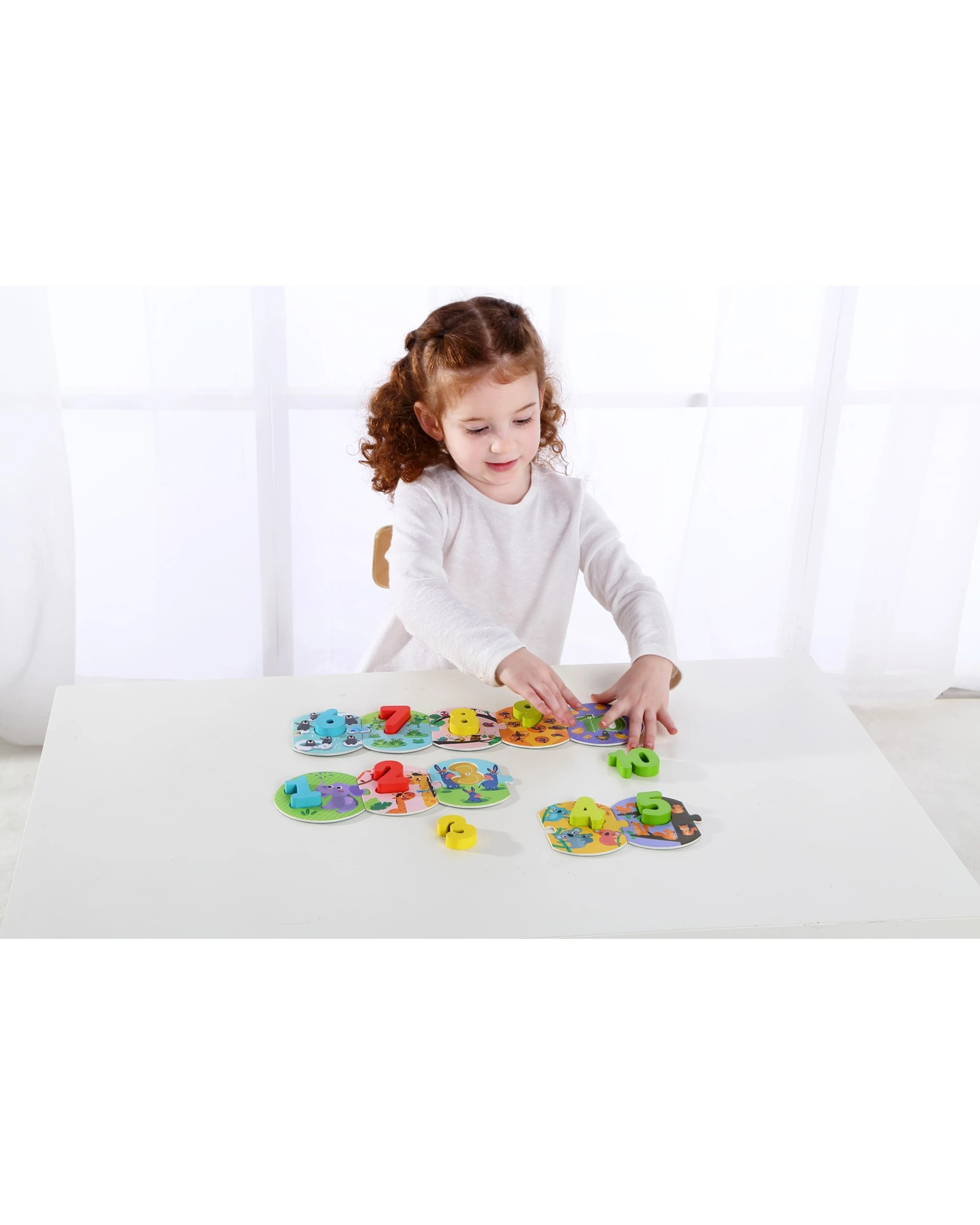 5 Tooky Toy Number Wooden Learning Number Animal Kids Play Puzzle In Carry Box - Multi, 5 of 6