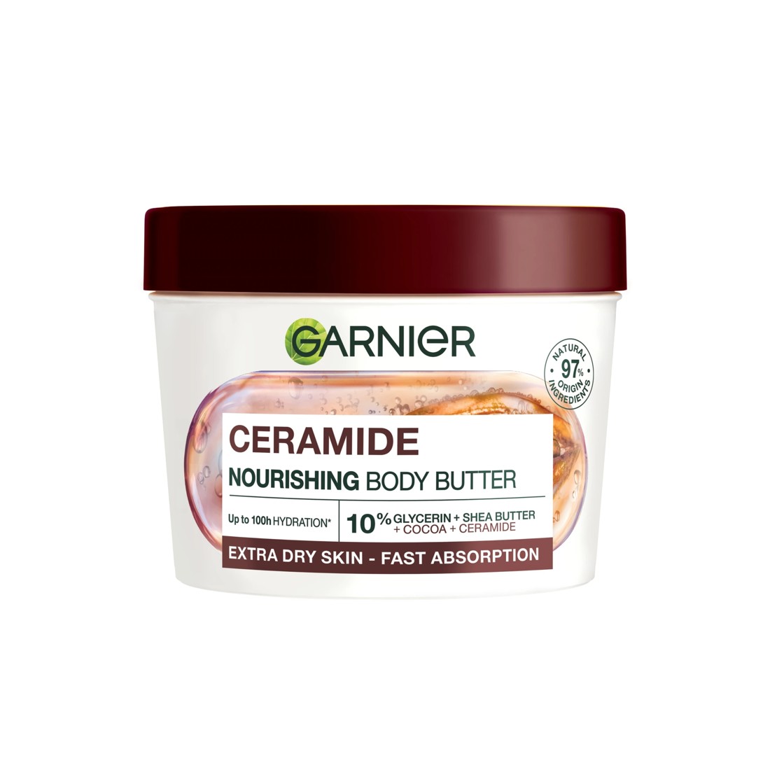 1 Garnier Body Superfood 48H Repairing Butter Cream 380ml - Cocoa and Ceramide, 1 of 8