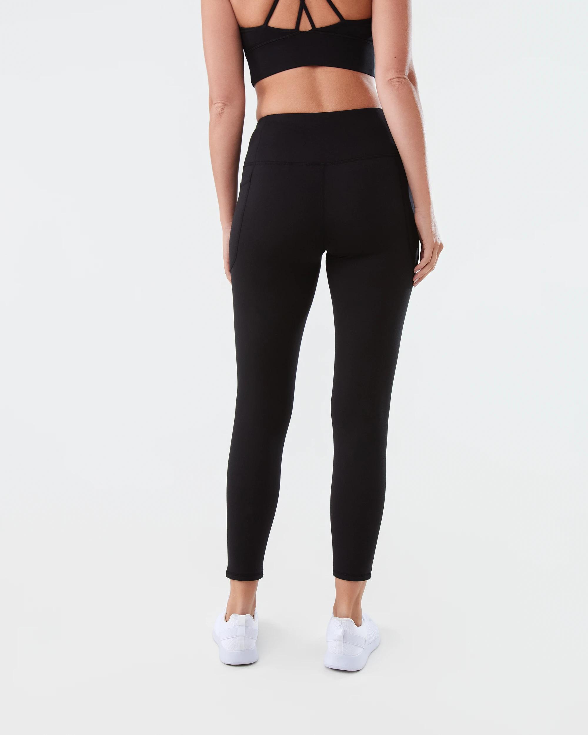 3 Active Womens Fleece Leggings Black, 3 of 5