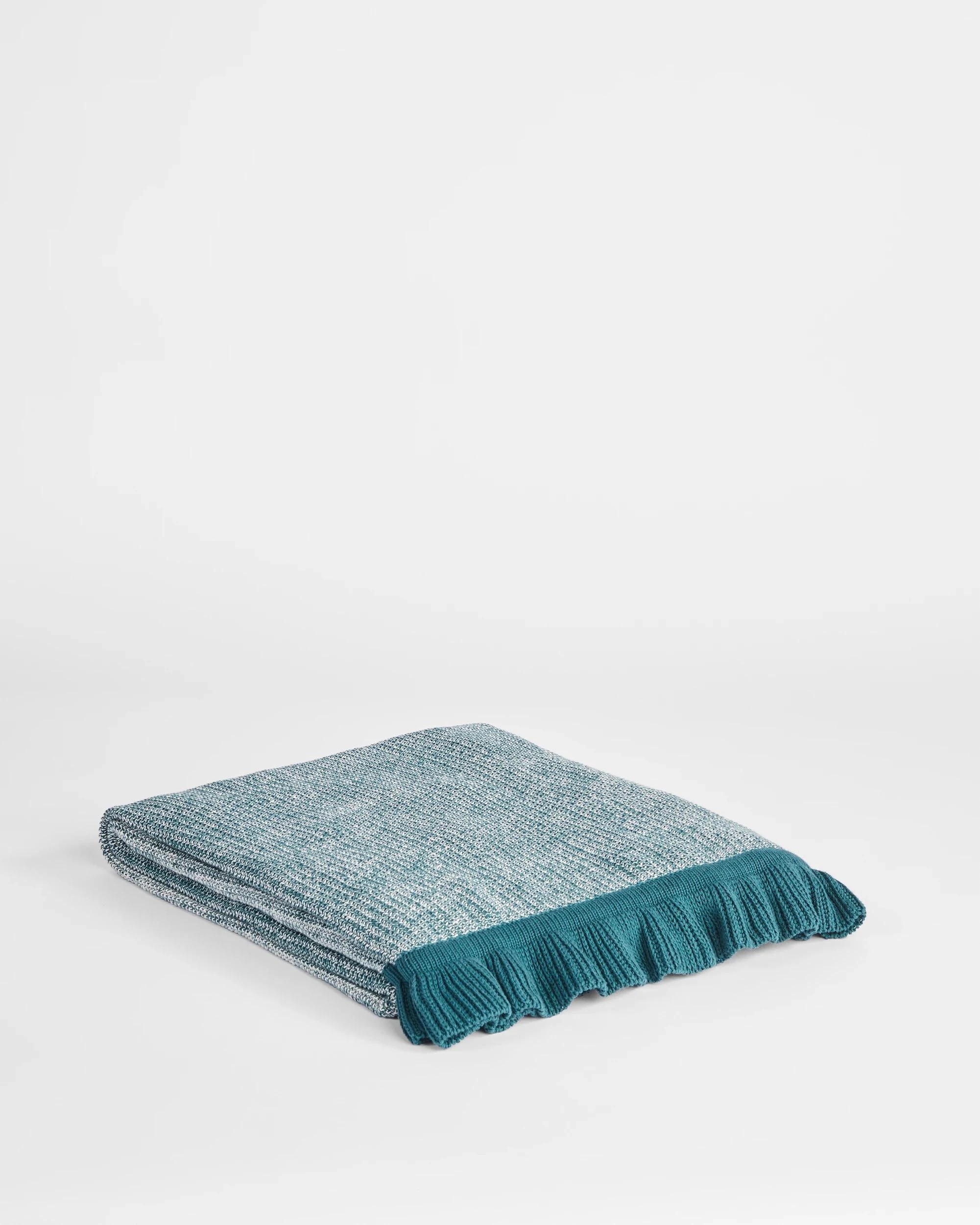 1 Target Kaya Knit Ruffle Throw - Queen Bed - Green, 1 of 4