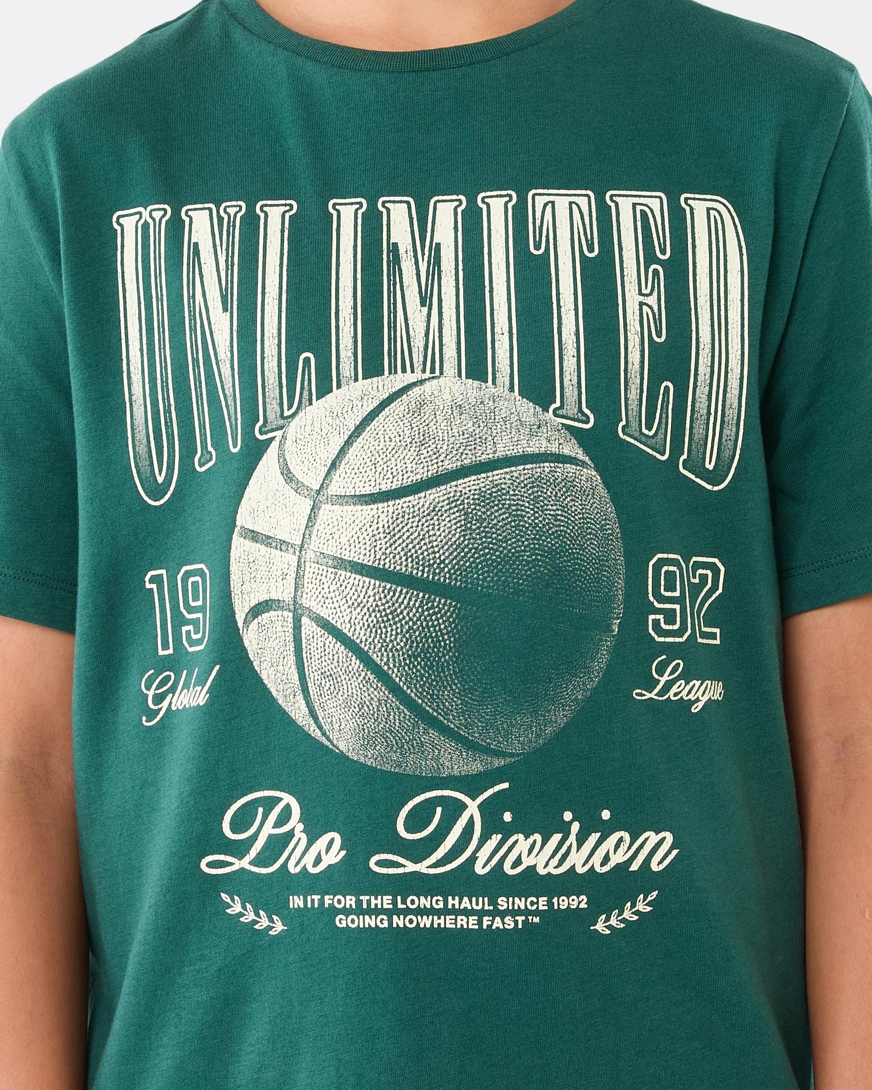 5 Short Sleeve Print T-shirt Grn Varsit, 5 of 7