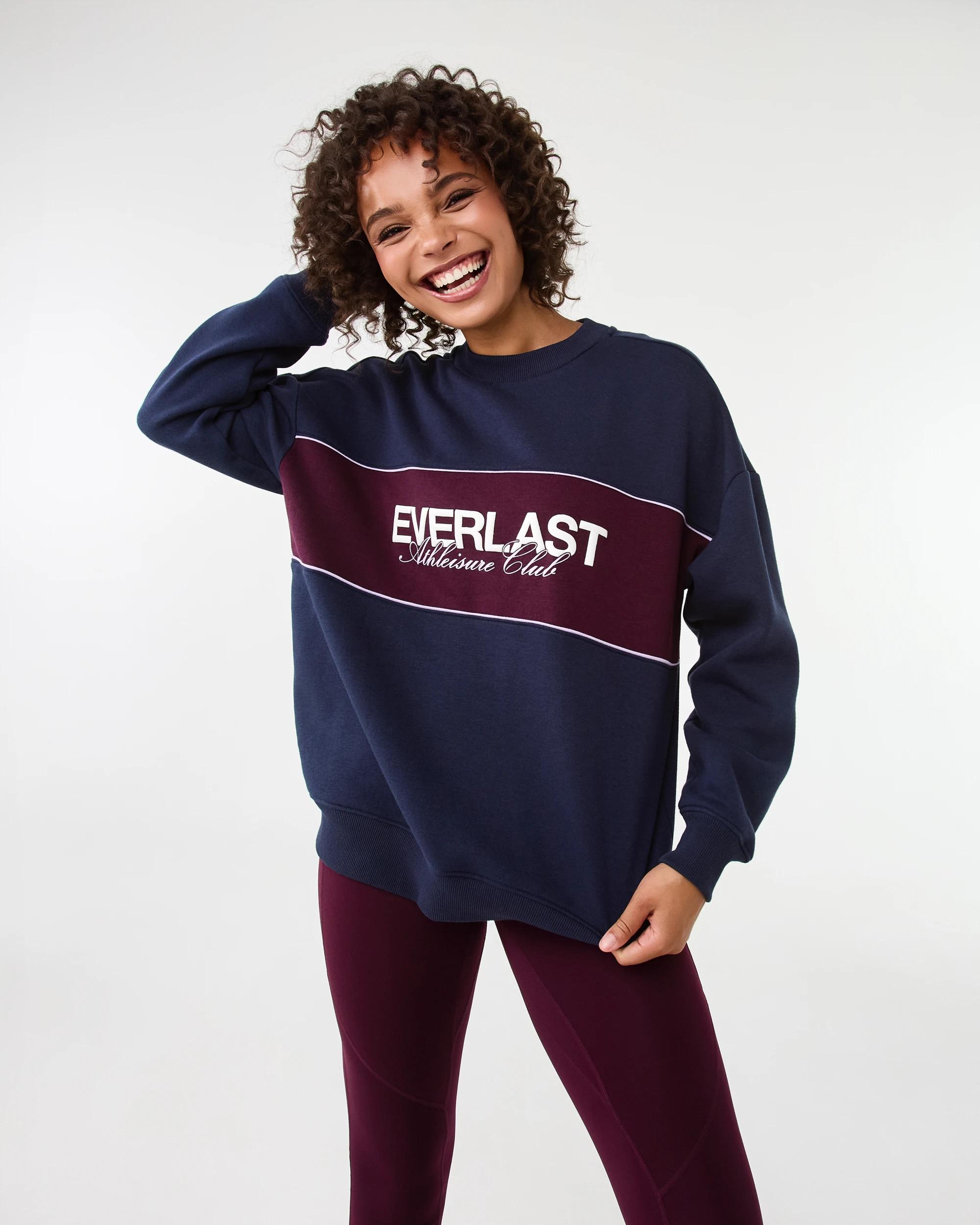 10 Everlast Womens Colourblock Sweatshirt Mood Indgo, 10 of 10