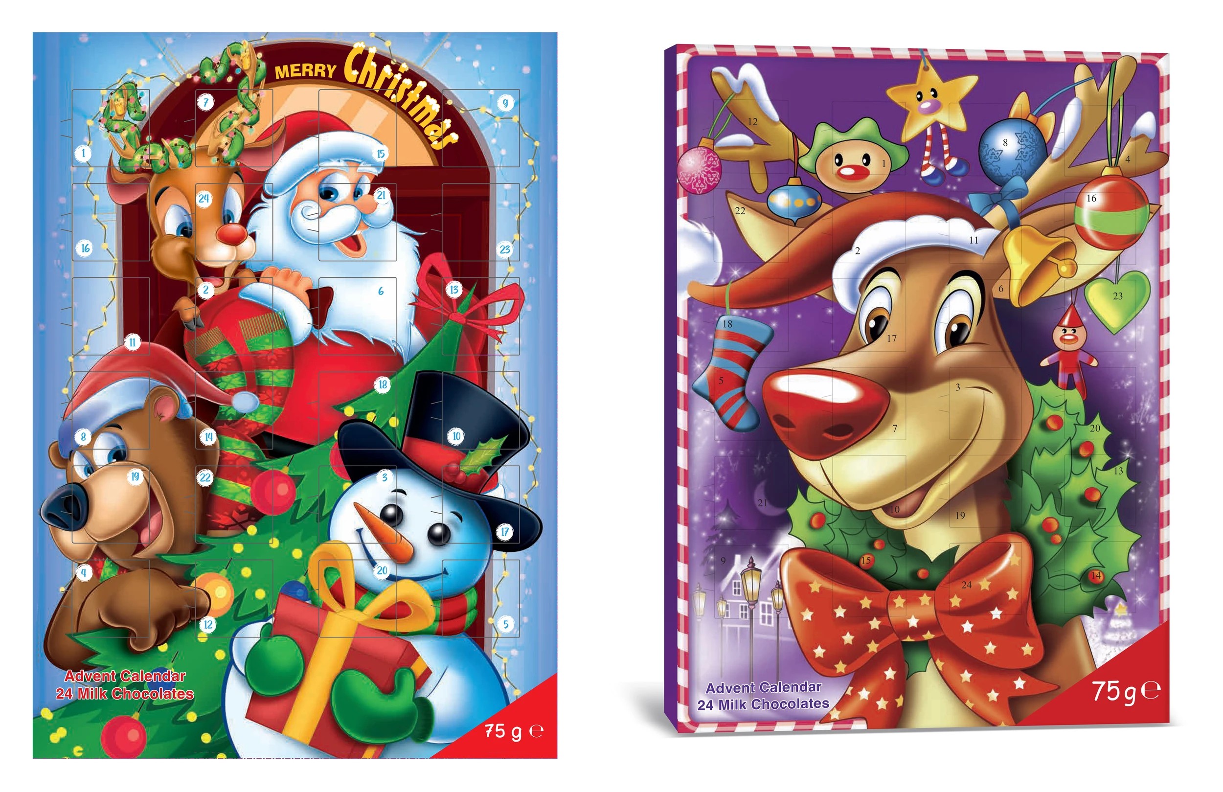 1 Santa or Reindeer Milano Chocolate Advent Calendar 75g - Assorted, 1 of 2