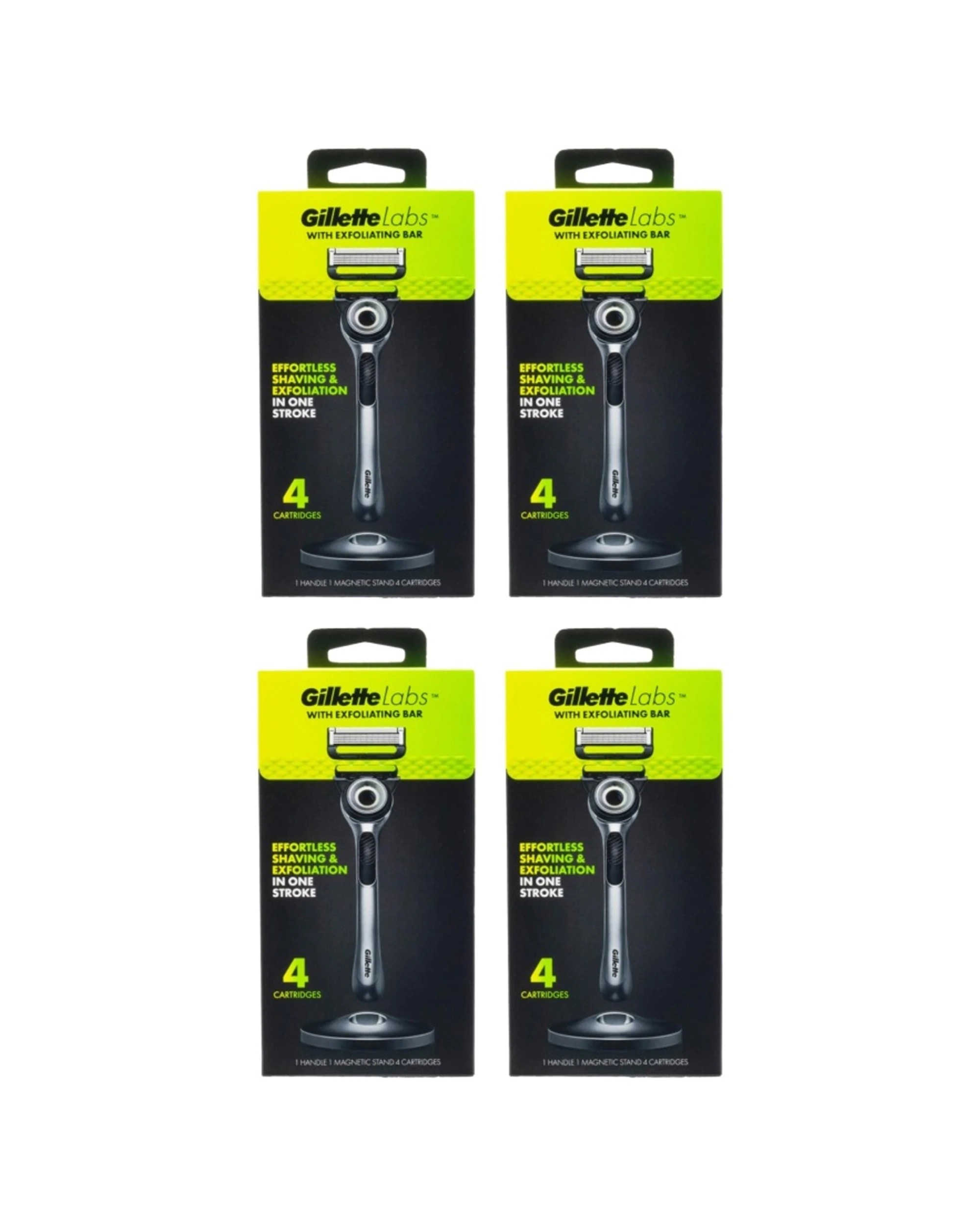 1 Gillette Labs 5 Blade Razor With Handle Magnetic Stand And 4 Cartridges 4PK - Multi, 1 of 5
