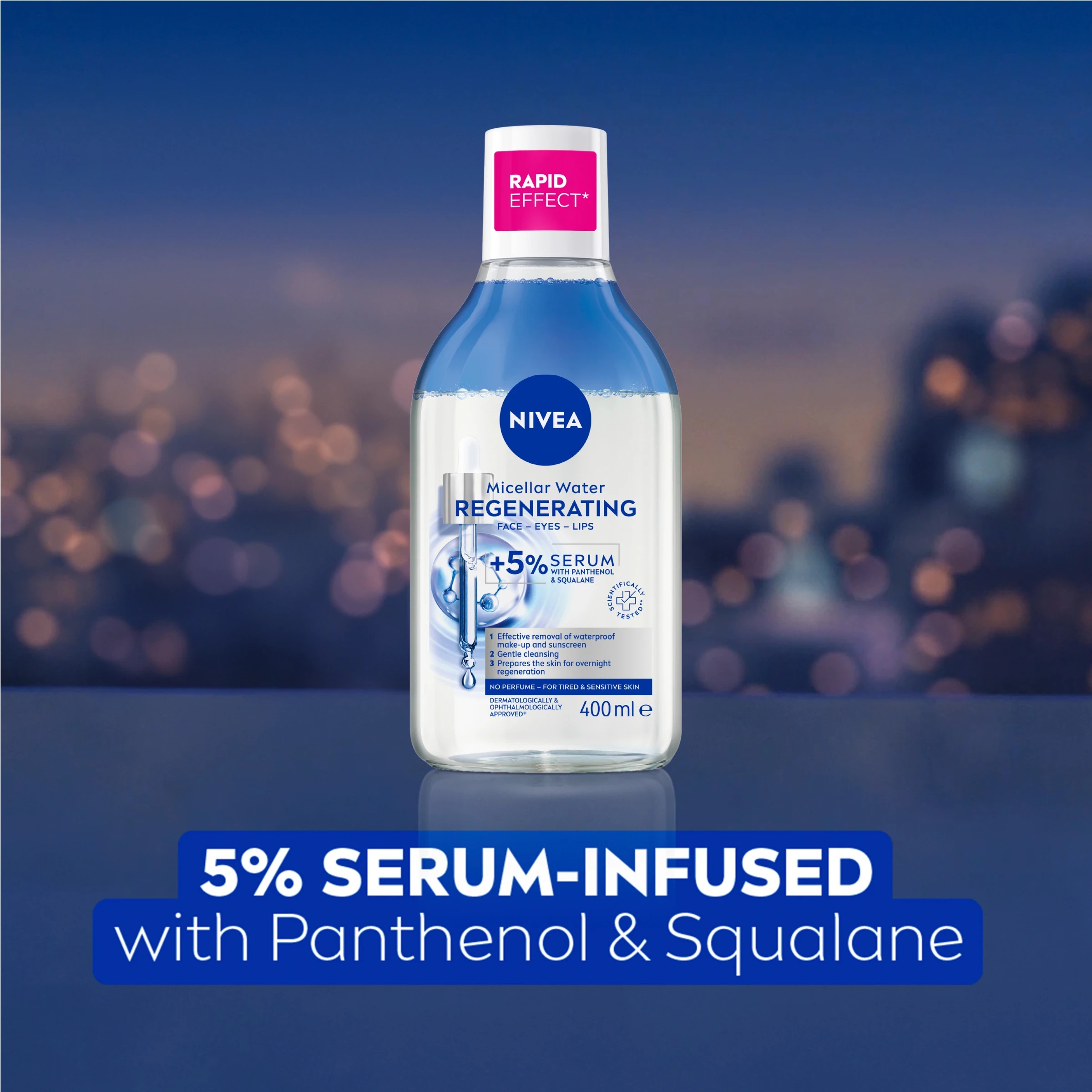 3 Nivea Regenerating Micellar Water 400ml - 5% Serum with Panthenol and Squalane, 3 of 7