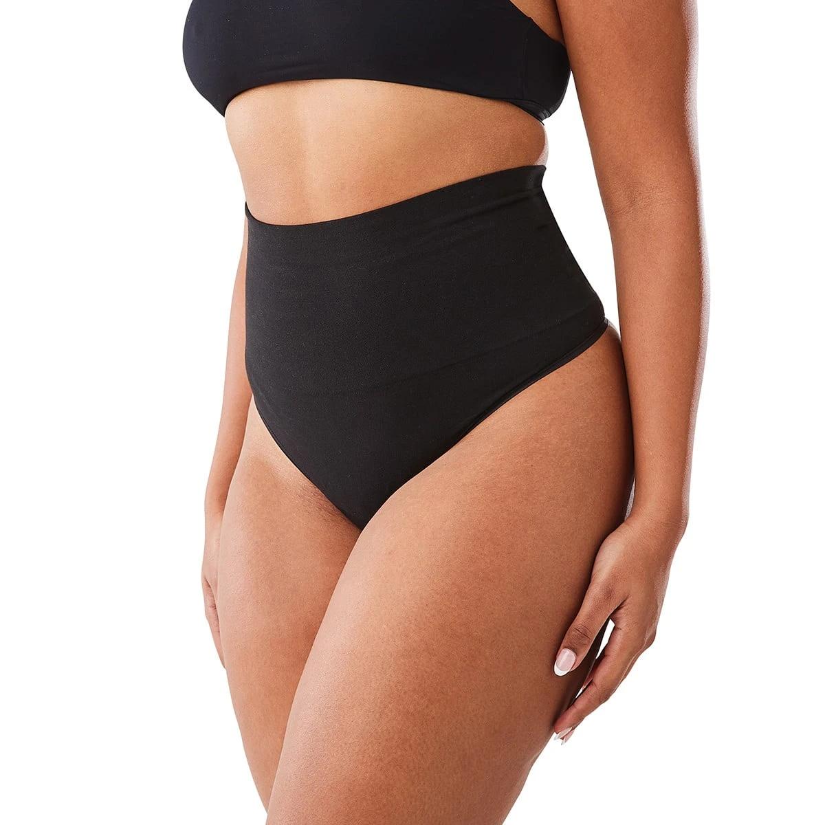 4 2 Pack Cotton Blend Seamfree Shaping G-String BLACK, BEIGE, 4 of 6