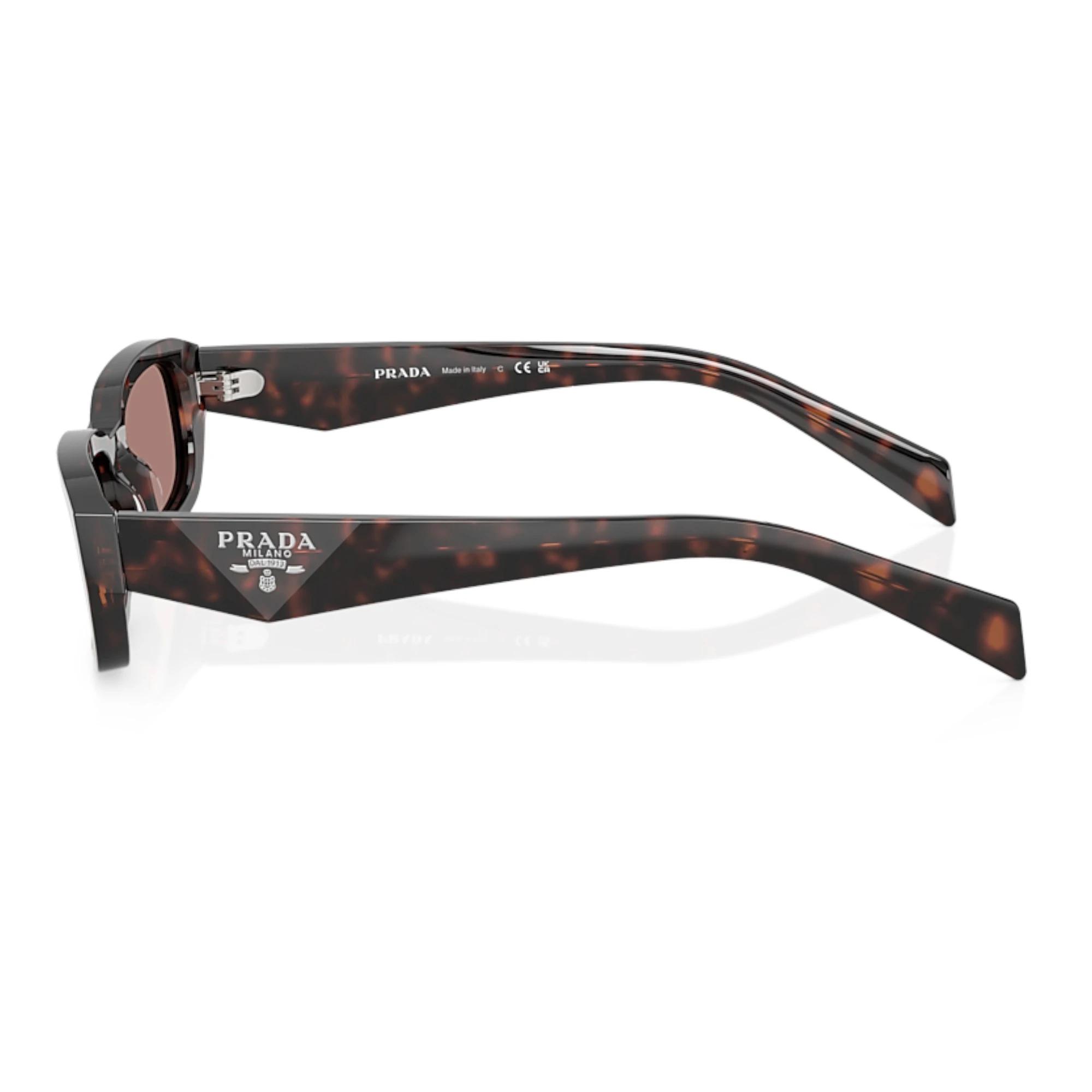 5 Prada Women PR B06S 17N60B Rectangle Light Brown Sunglasses TORTOISE, 5 of 5