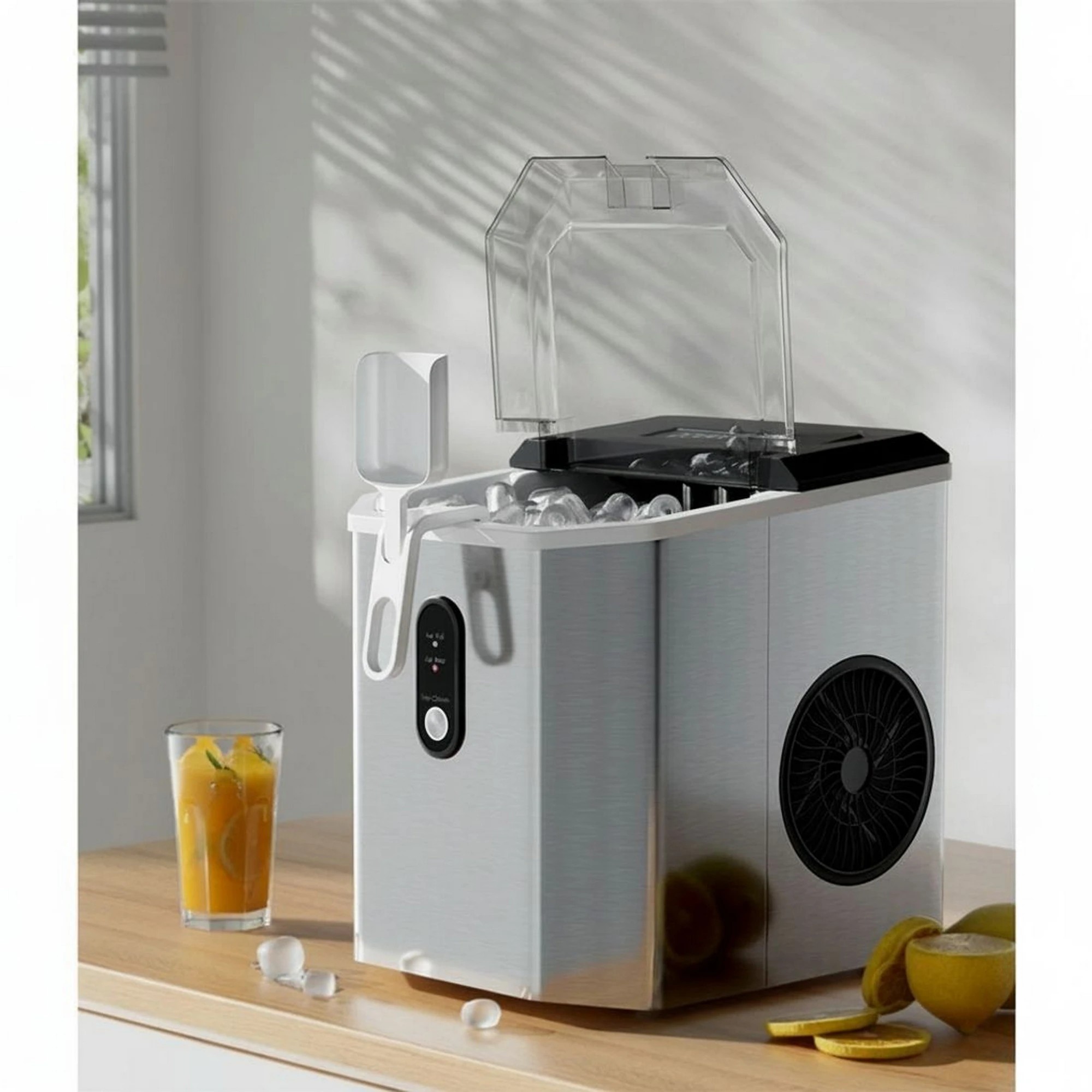 4 Devanti 12kg Ice Maker Machine w/Scoop Holder - Silver, 4 of 7