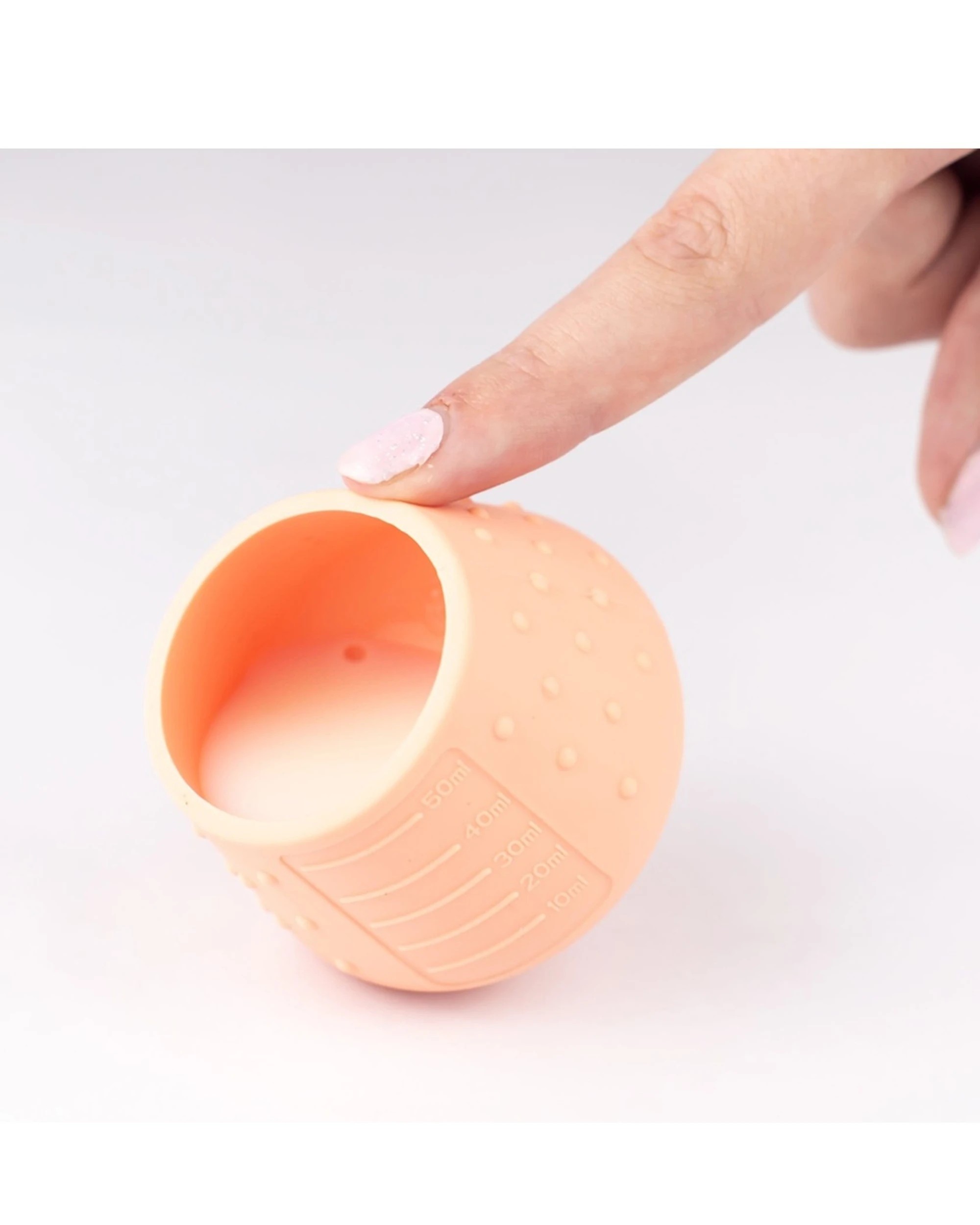 4 Easytots Dinky Toddler Drinking Cup Extra Small Open Rounded Bottom 50ml - Beige, 4 of 4