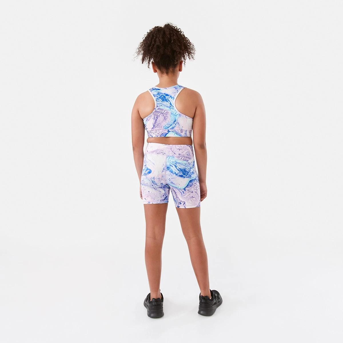 8 Active Kids Mid Length Bike Shorts Mlt Marble, 8 of 10