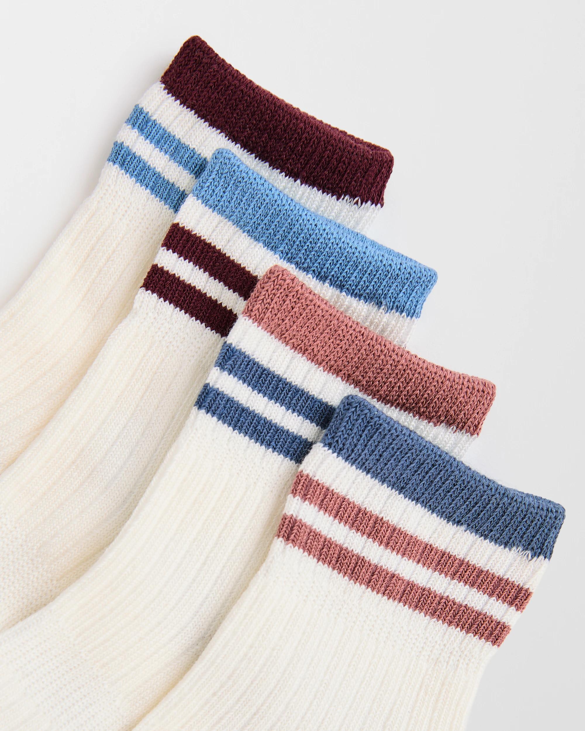 3 Target Baby Baby Australian Cotton Blend 4 Pack Rib Sport Crew Socks RETRO STRIPE, 3 of 3