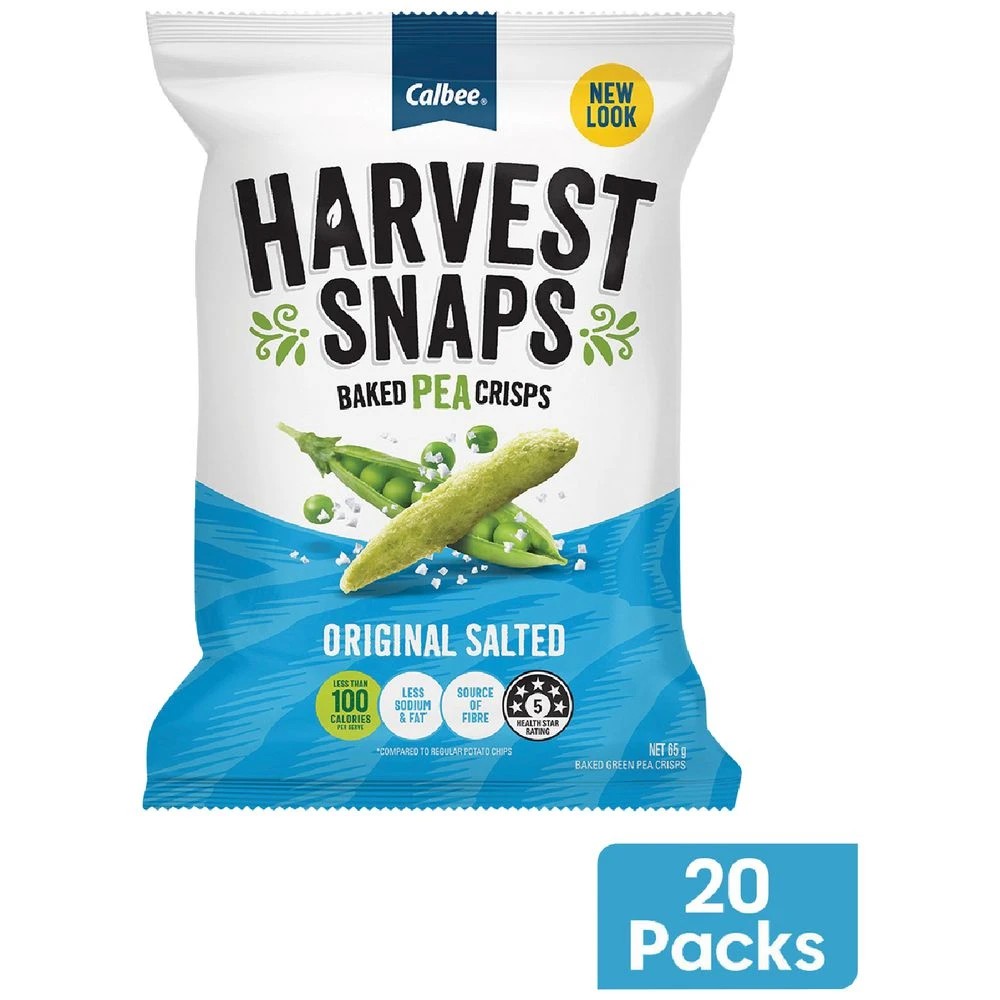 1 Harvest Snaps Original Salted 65g 20 Pack, 1 of 2
