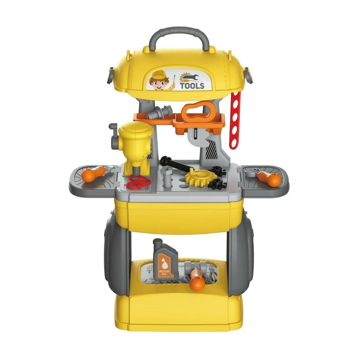 1 AUSWAY Kids Workbench Tool Bench Construction Toy Set 28pcs, 1 of 1