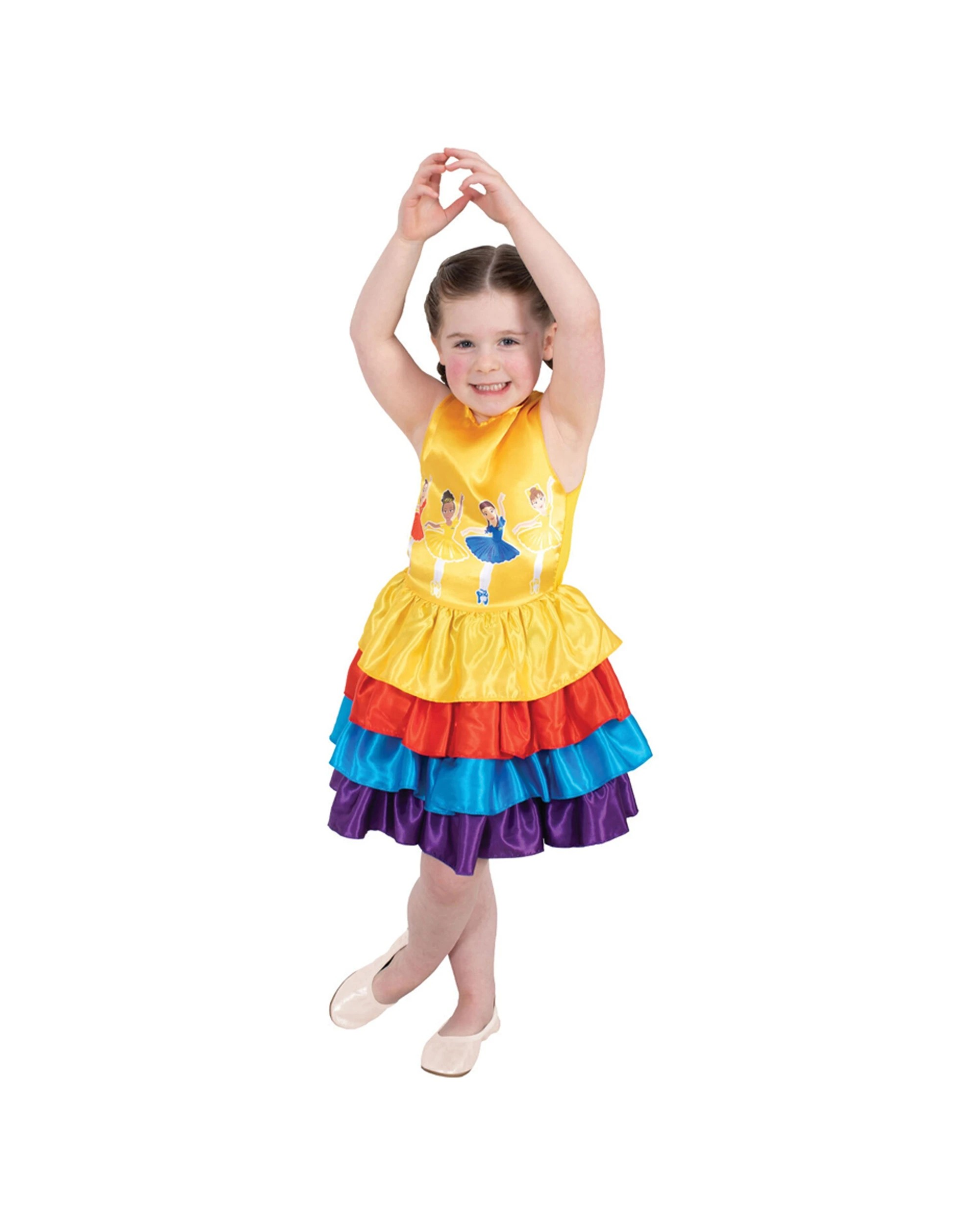 1 The Wiggles -coloured Ballerina Costume Dress 3-5 Years Kids Dress Up - Multi, 1 of 4
