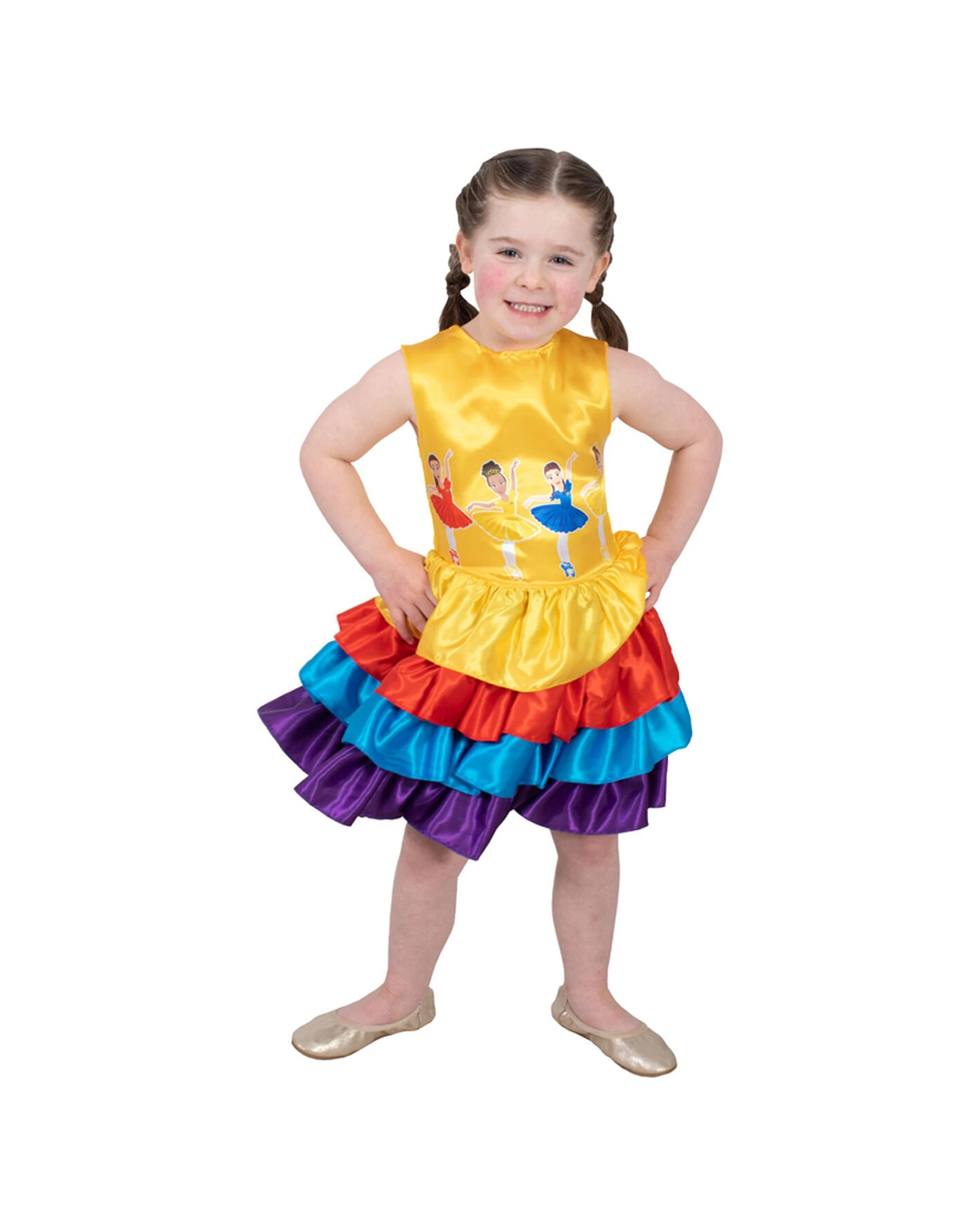 2 The Wiggles -coloured Ballerina Costume Dress 3-5 Years Kids Dress Up
 - Multi, 2 of 4