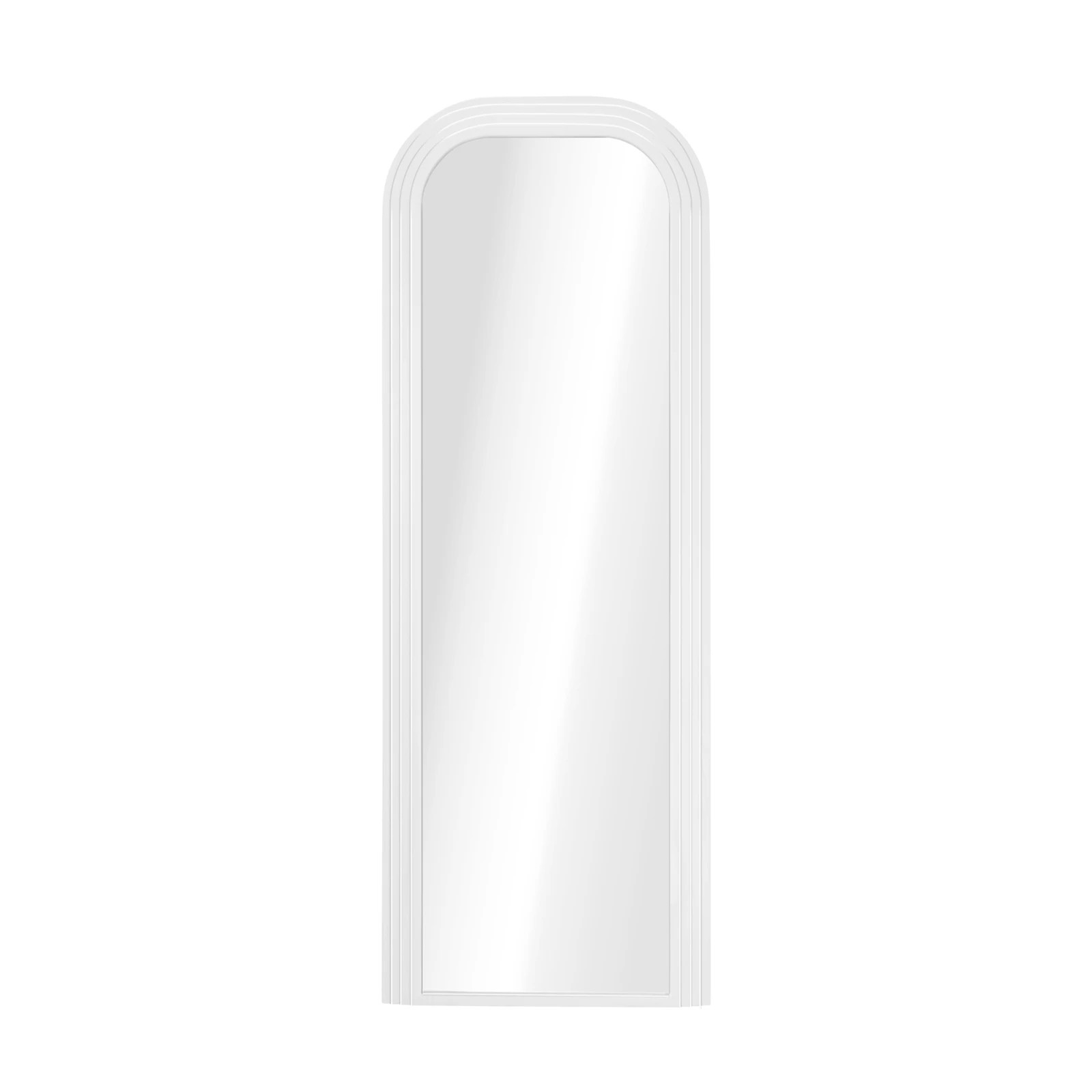 8 Oikiture Full Length Arch Mirror 165x60cm Wood Top Rounded Corner Bedroom - White, 8 of 10