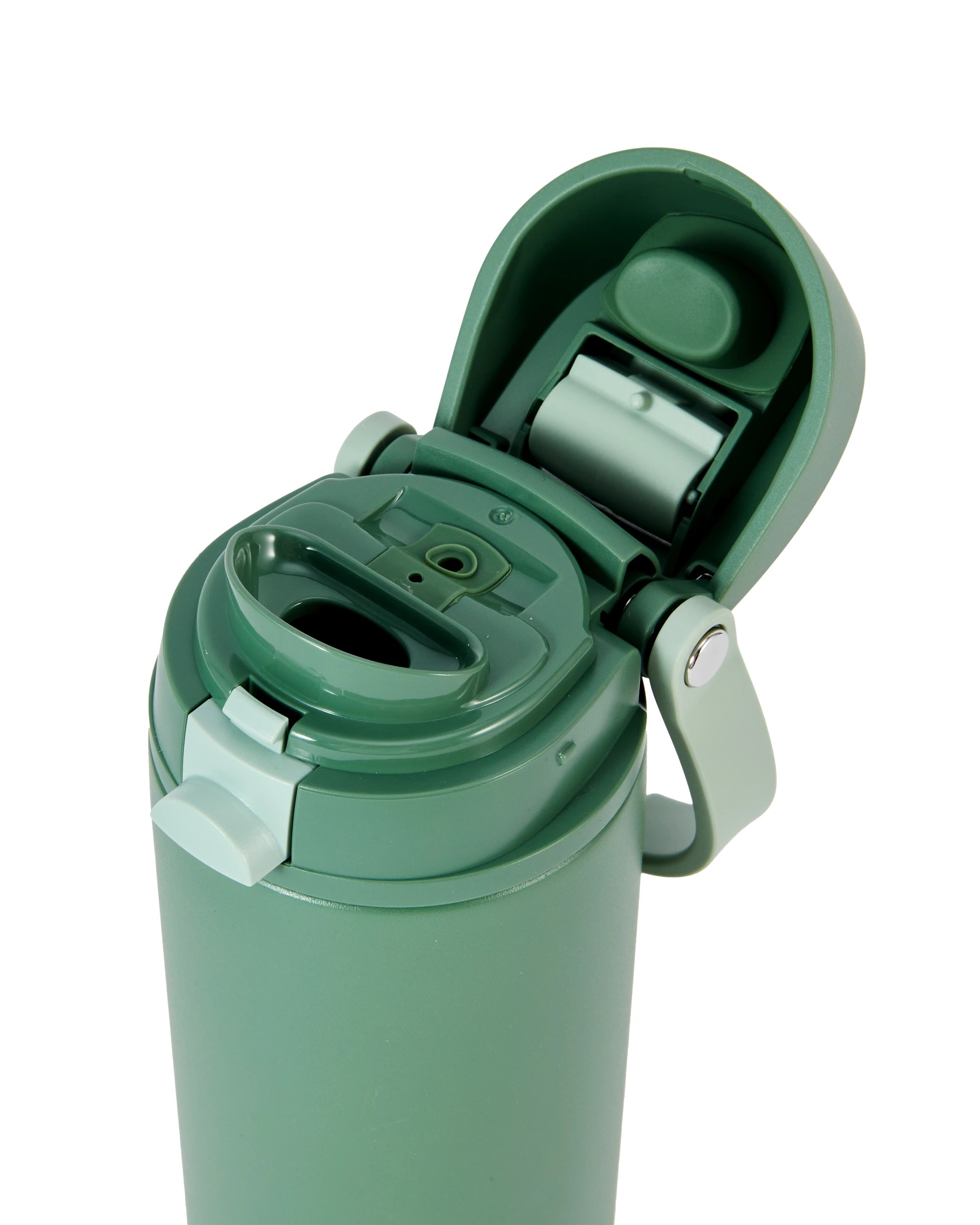 4 530ml Olive Stainless Steel Dual Lid Drink Bottle, 4 of 7