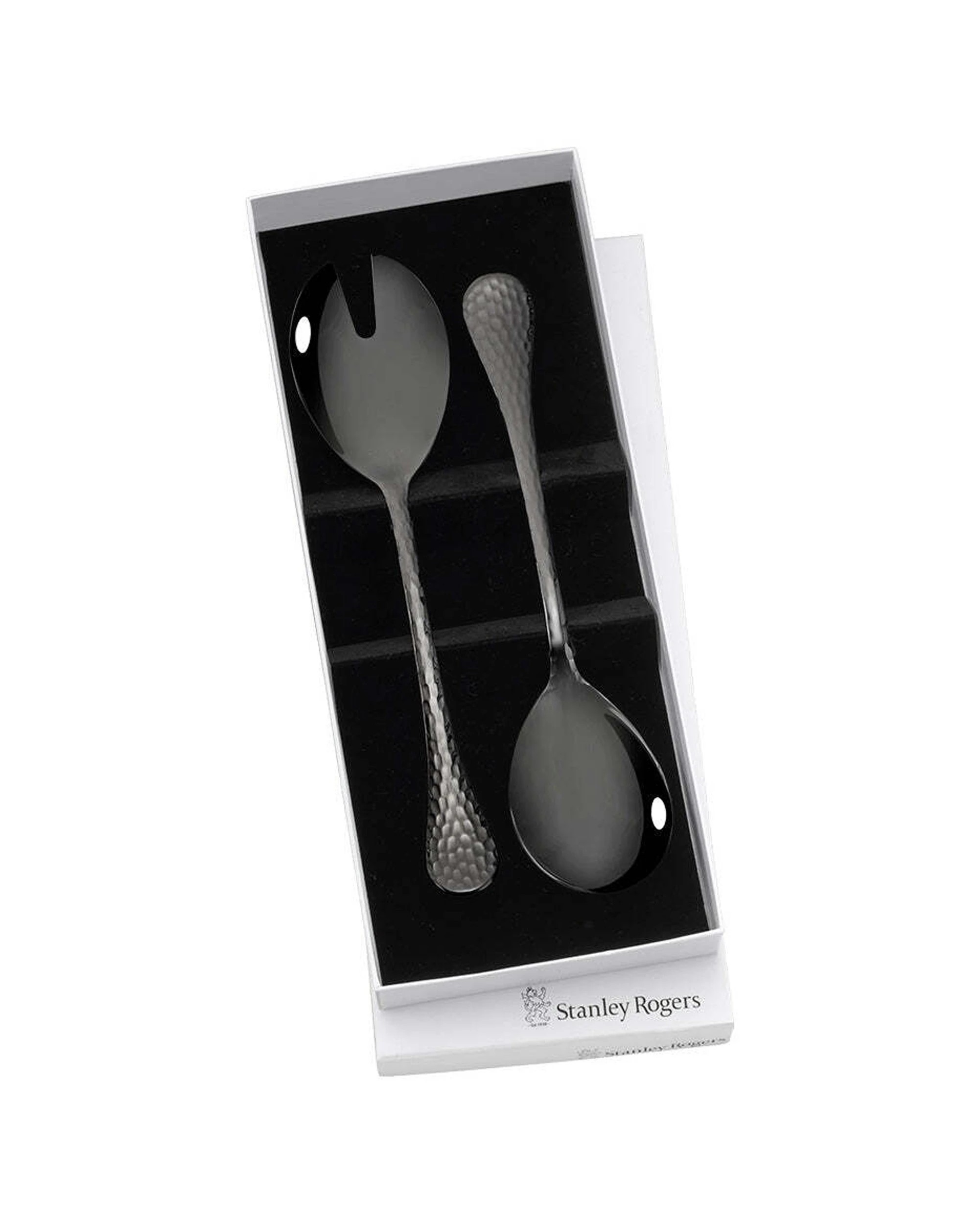 5 Stanley Rogers 2pc Bolero Salad Servers Spoon Fork Set Stainless Steel Utensil Set - Black, 5 of 5