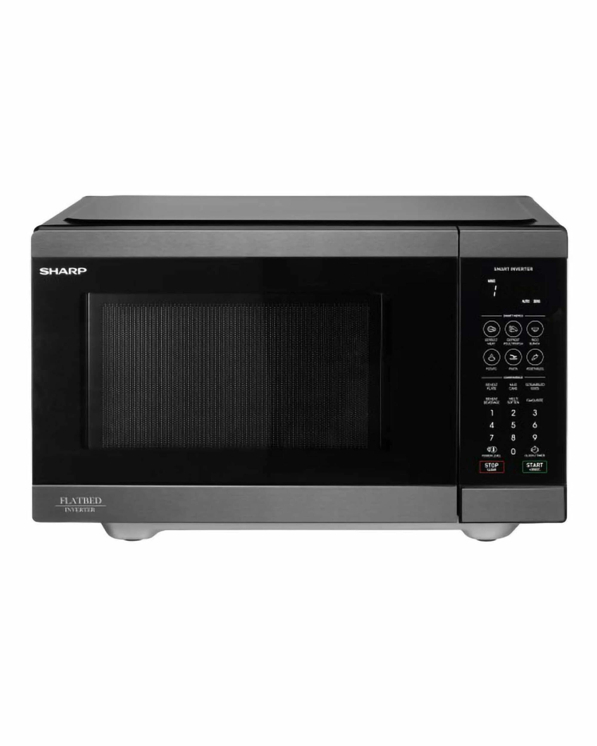 1 Sharp Flatbed Microwave With Smart Inverter 26L - BLACK, 1 of 5