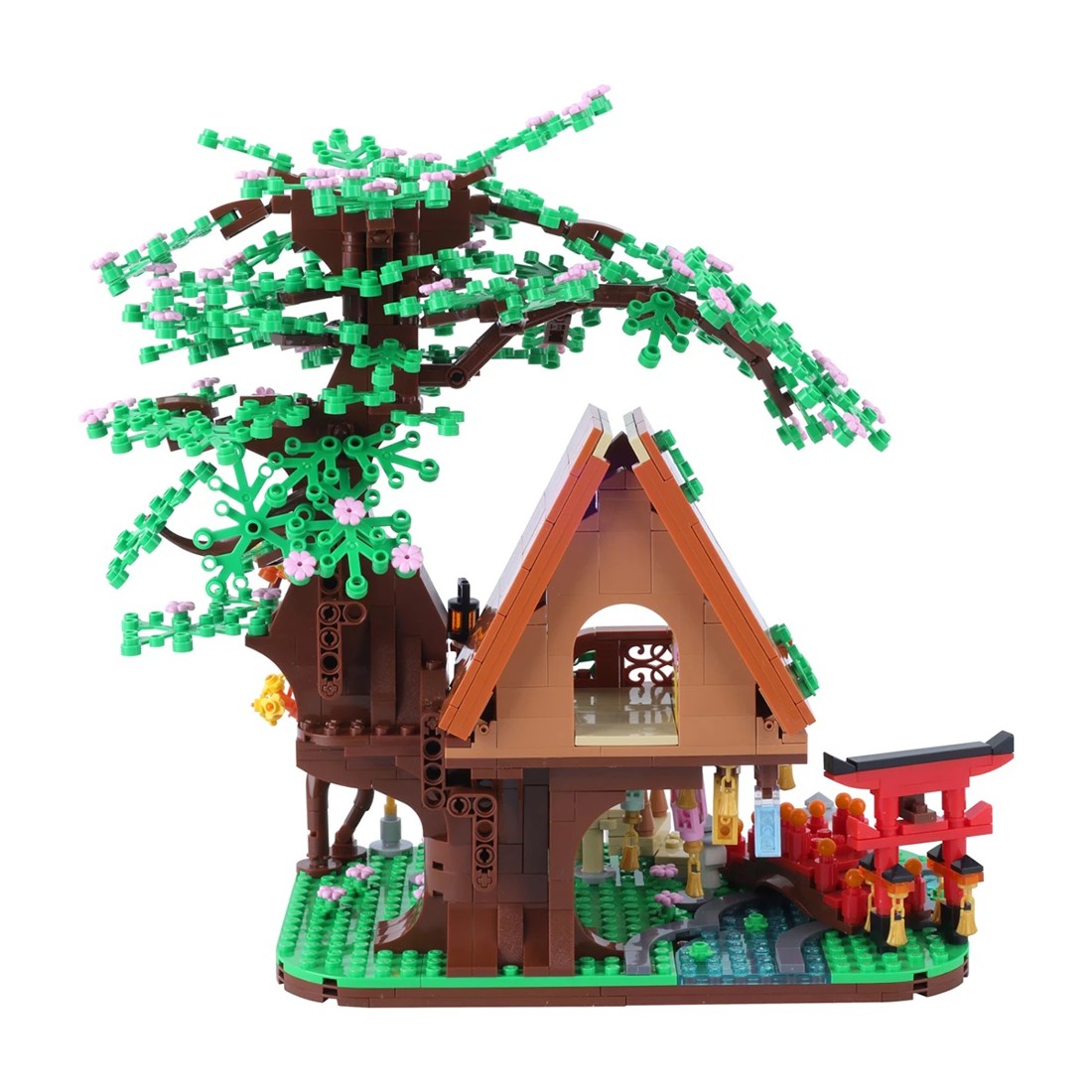 2 1071 Pieces Mini Blocks Flower Series: Cherry Blossom Treehouse, 2 of 4