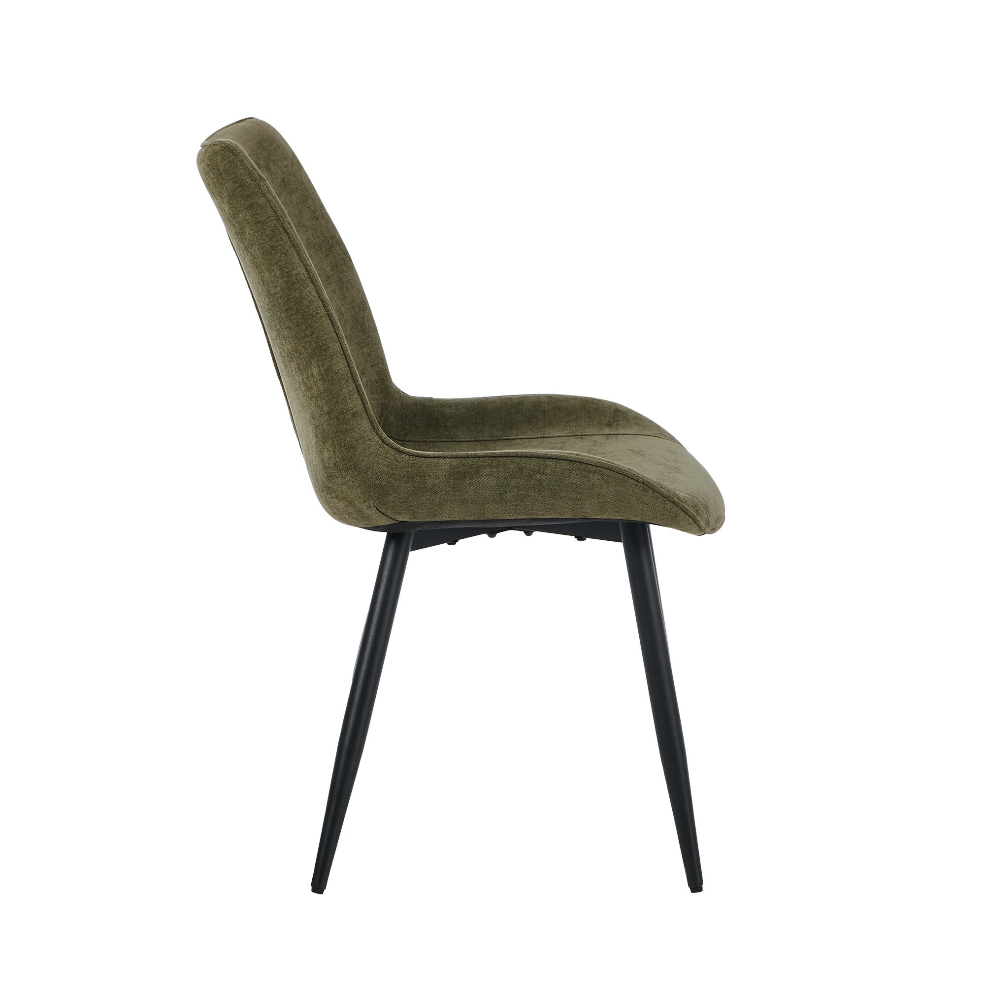 9 Oikiture 4x Dining Chairs Kitchen Accent Chairs Upholstered Linen Fabric- Green, 9 of 10