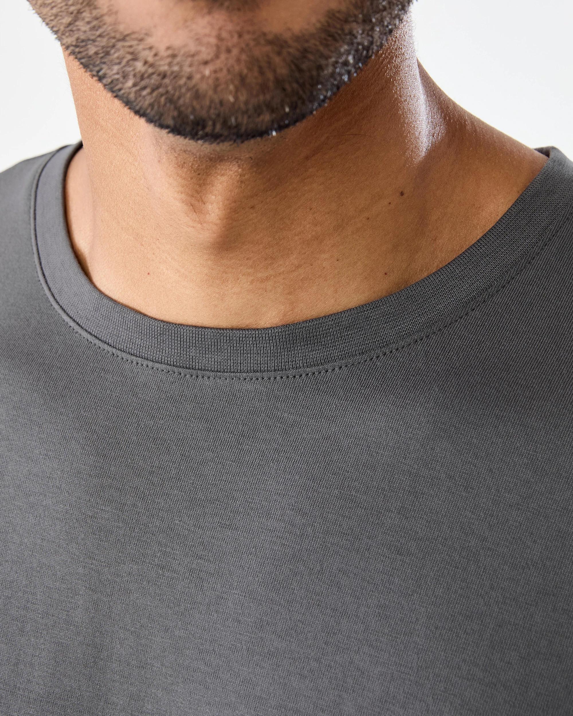 5 Cotton Longline T-shirt Gry Seal, 5 of 6