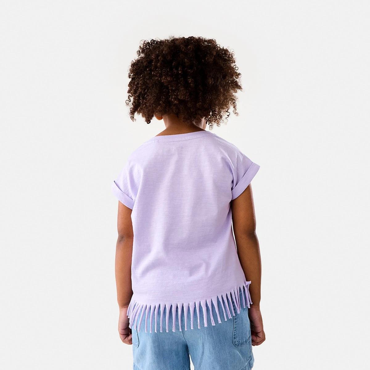2 Short Sleeve Fringe T-shirt Pst Purple, 2 of 9
