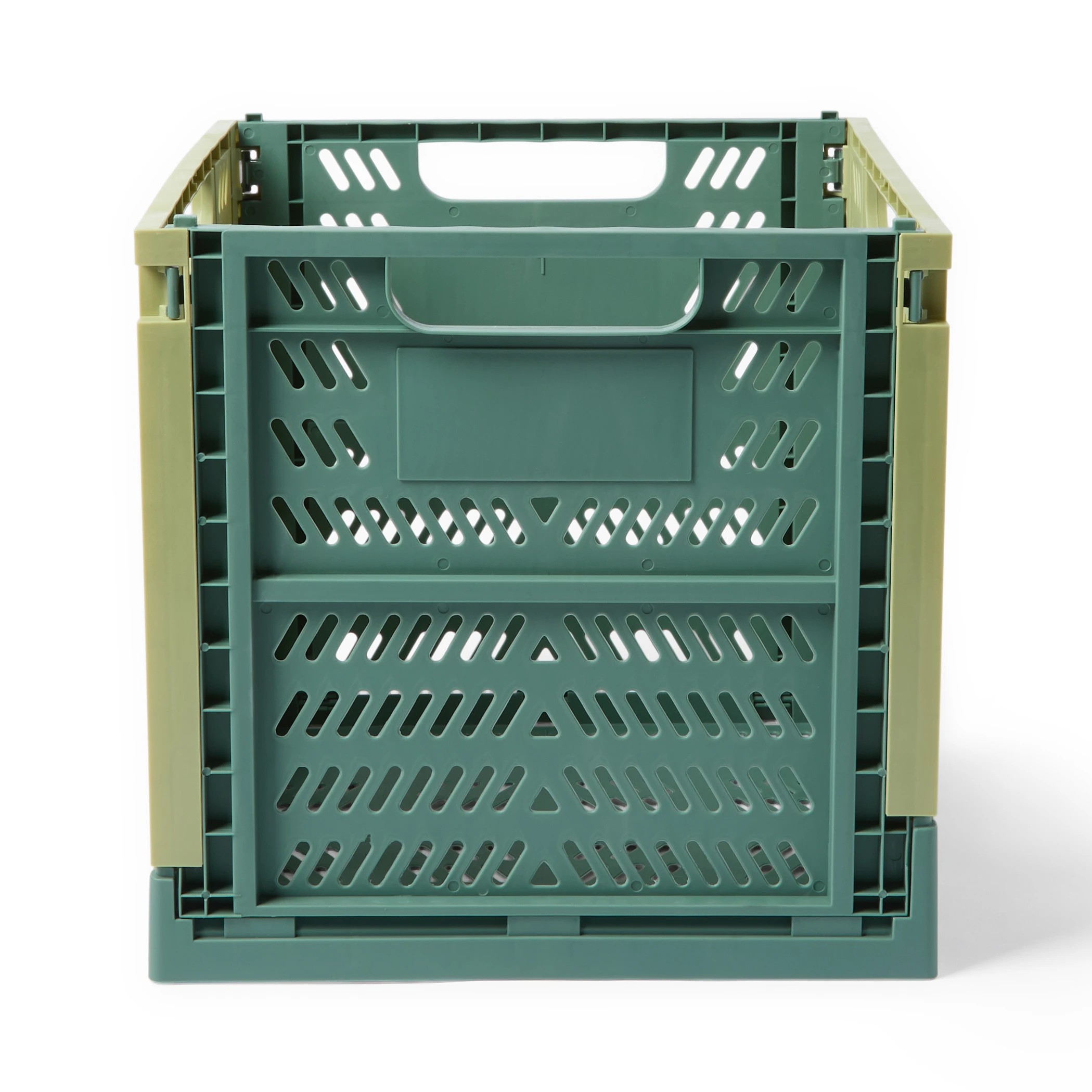 4 Square Collapsible Crate - Green, 4 of 5