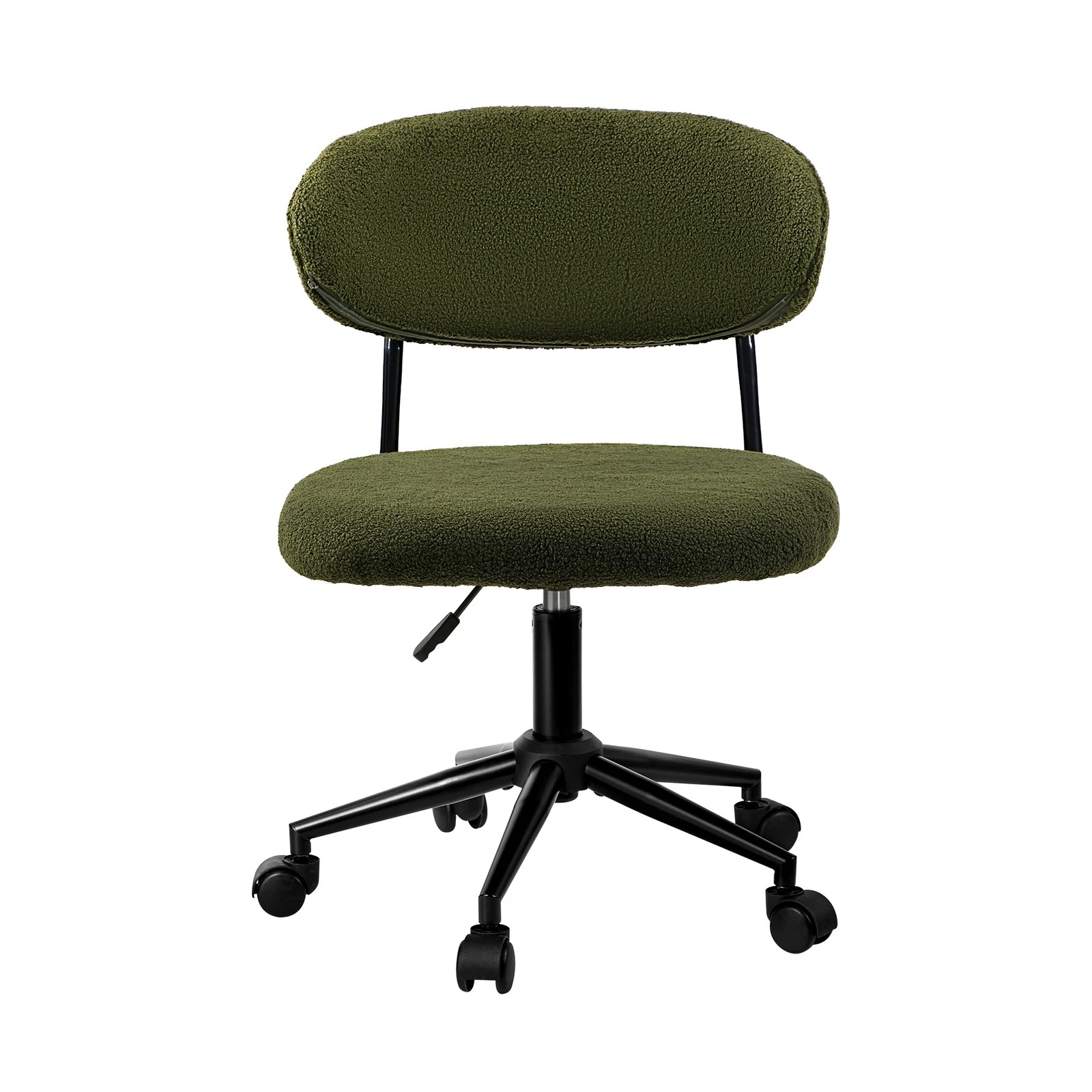 6 Oikiture Armless Office Chair Mid Back Wide Seat Swivel Home Desk Chair - Green, 6 of 6