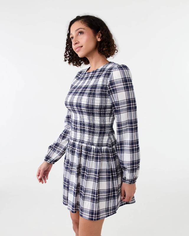 Long Sleeve Shirred Mini D