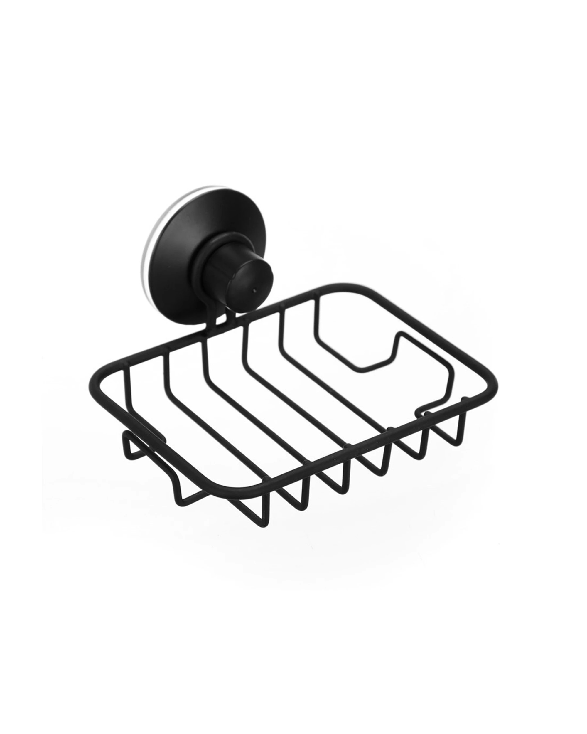 3 Boxsweden 3PK Wire Suction Soap Holder Powerful Lock Suction Durable 13cm - Black, 3 of 3