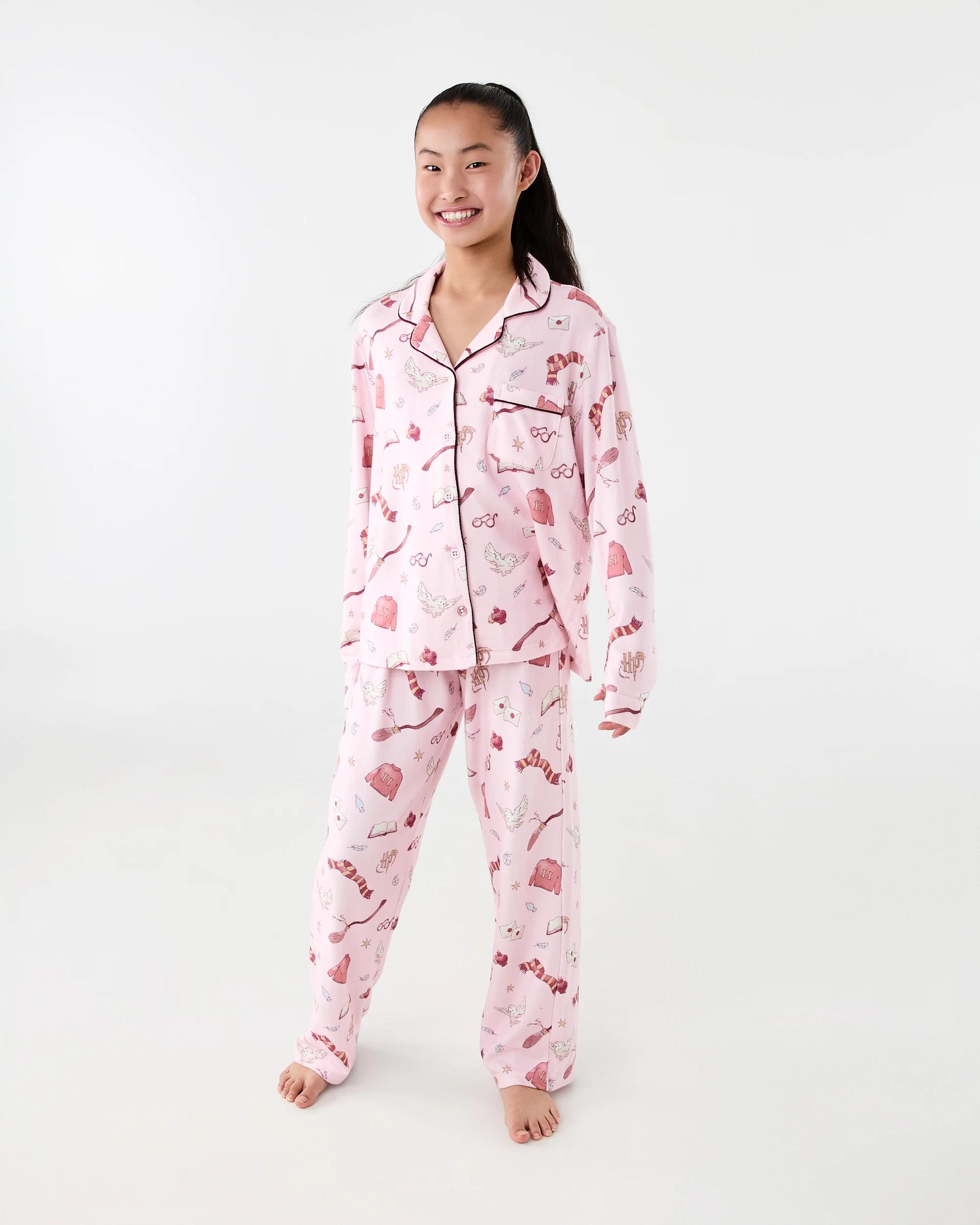 1 Harry Potter License Button Down Pyjama Set Pnk Hp, 1 of 7