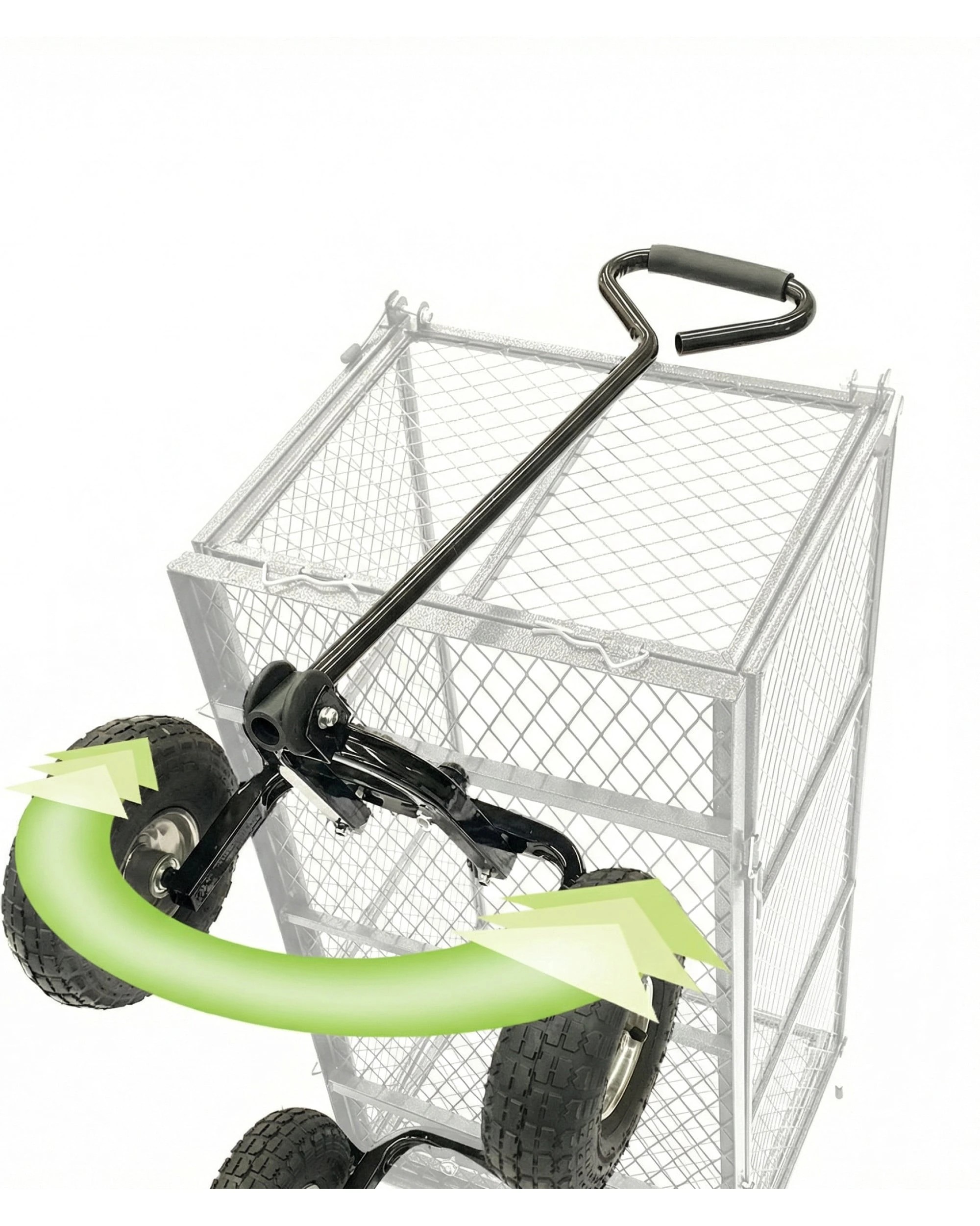 8 Wallaroo Steel Mesh Garden Trolley Cart 300kg Capacity Lounge Wagon Tool - Green, 8 of 10