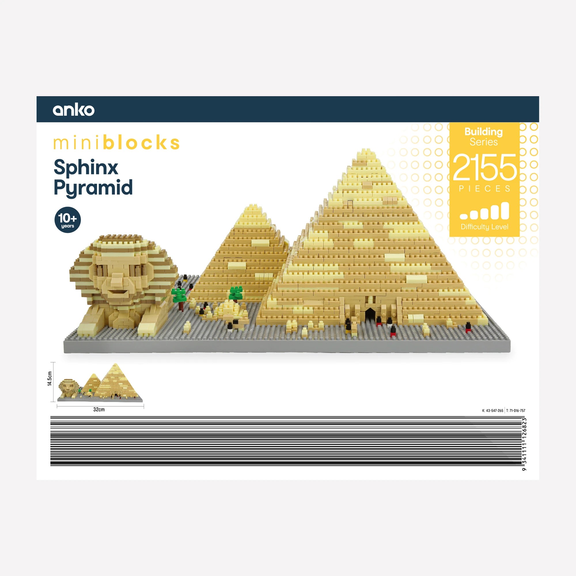 10 2155 Piece Mini Blocks Building Series: Sphinx Pyramid, 10 of 10