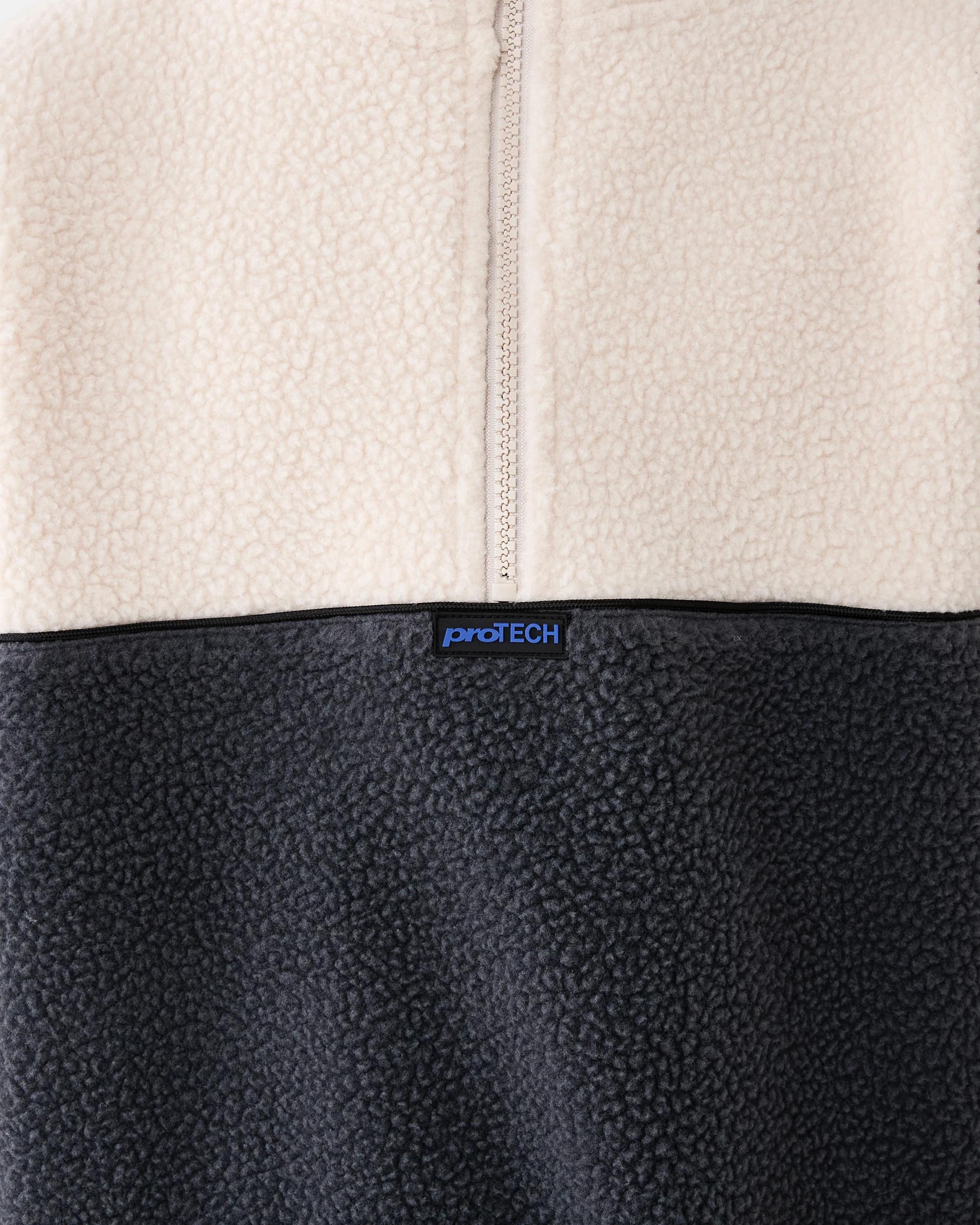 5 Polar Fleece Quarter Zip Sweatshirt Pmc Chalk, 5 of 7