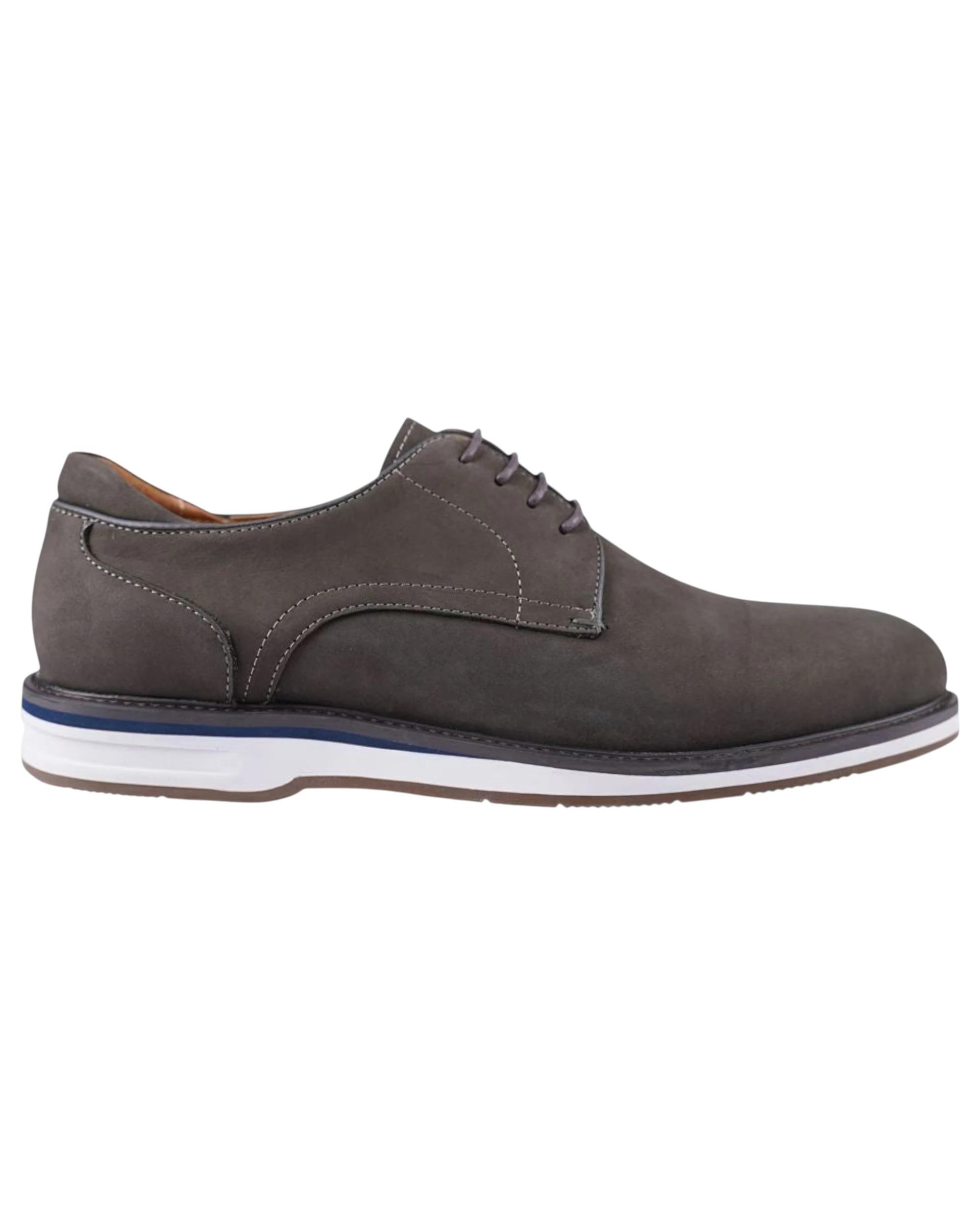 1 Batsanis Mens Colter Lace Up Work Formal Shoes DARK GREY, 1 of 6