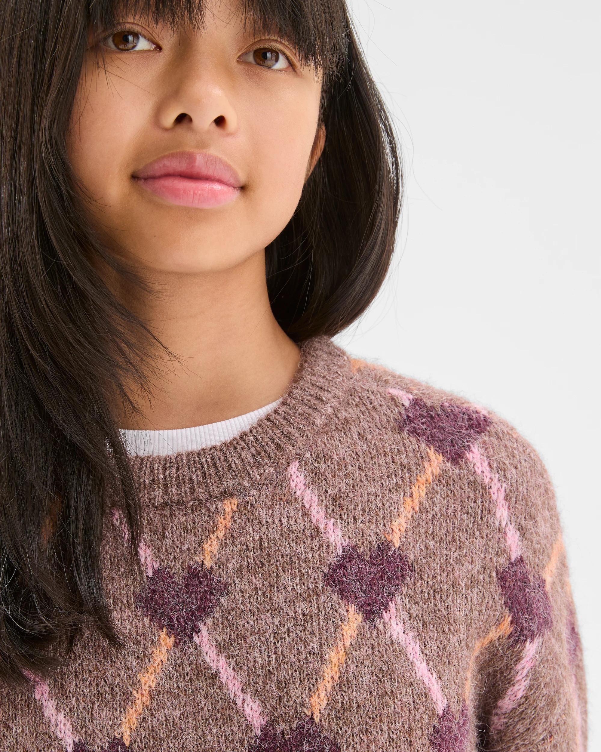 4 Target Kids Argyle Knit Jumper HEARTS BROWN, 4 of 6