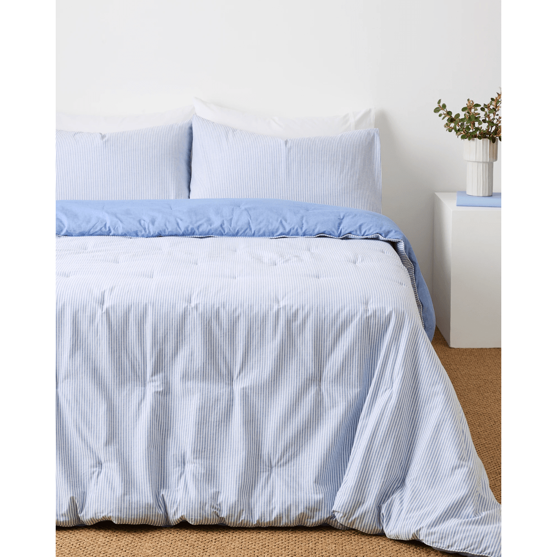 1 Target Hampton Stripe Comforter Set
 - Queen Bed
 - Blue, 1 of 6