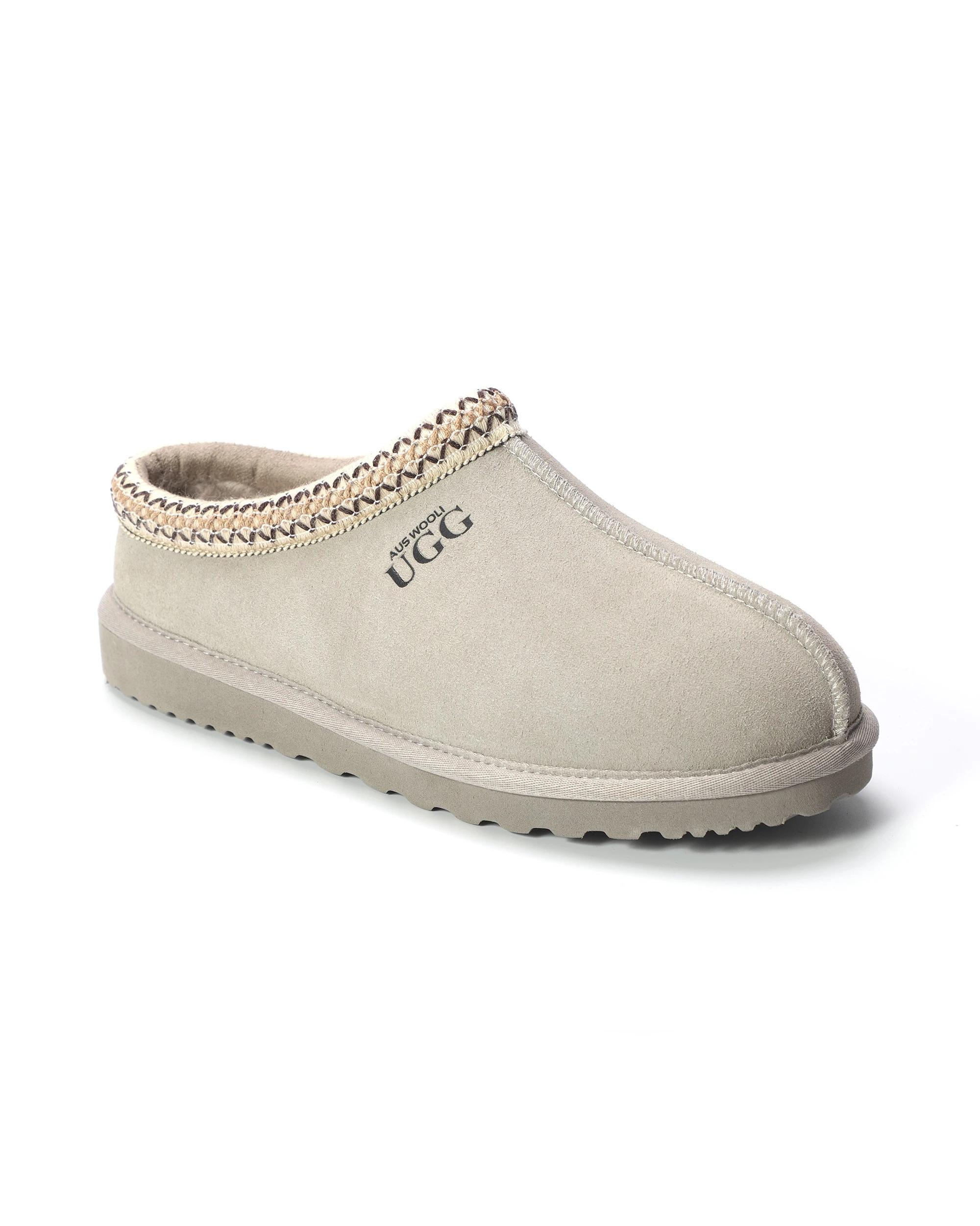 1 AUS WOOLI Sheepskin Ankle Braid Croydon UGG Slippers LIGHTGREY, 1 of 6