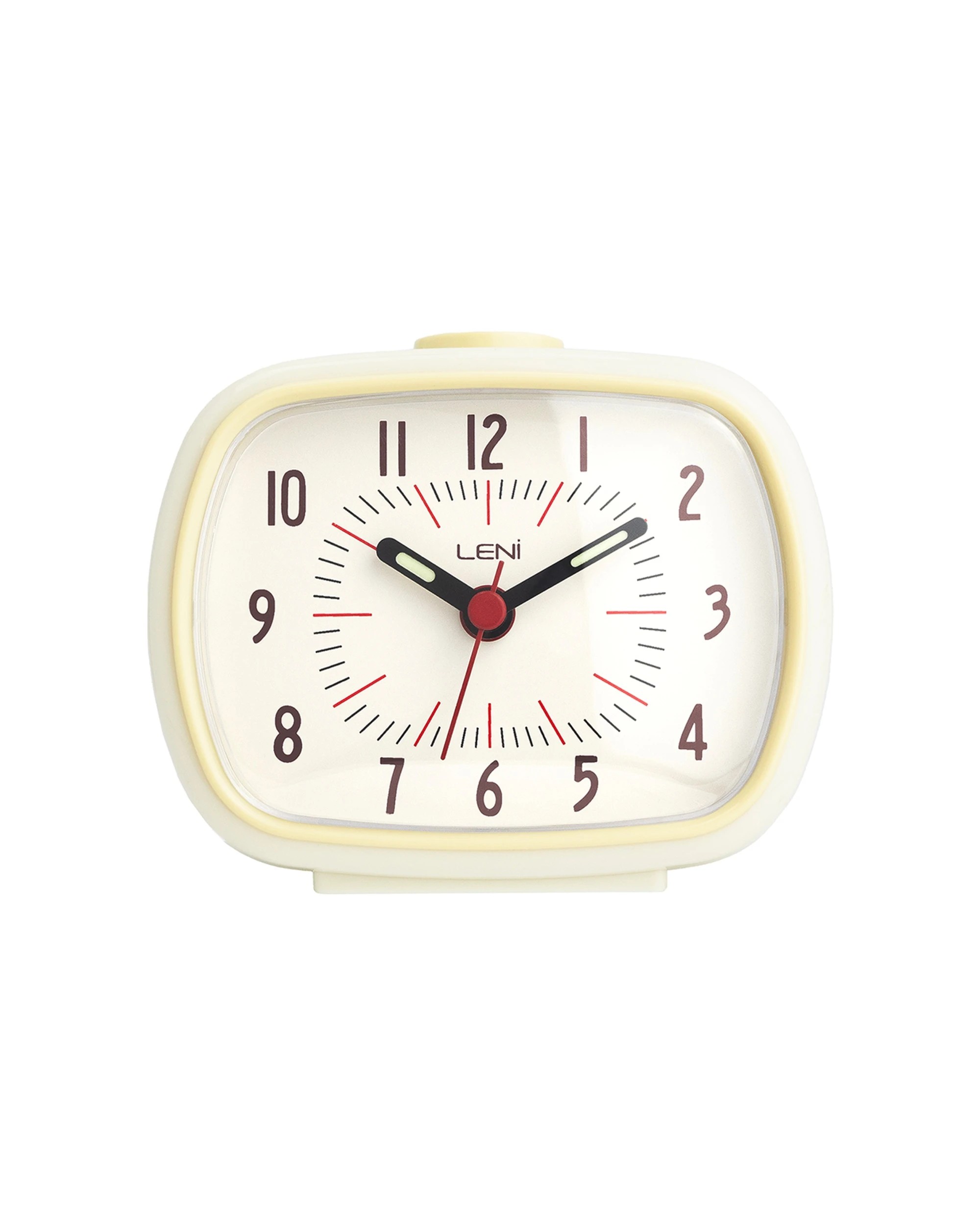 1 Leni Retro 9cm Alarm Clock Luminescent Hands Audible Beep-Beep Alarm - Beige, 1 of 7