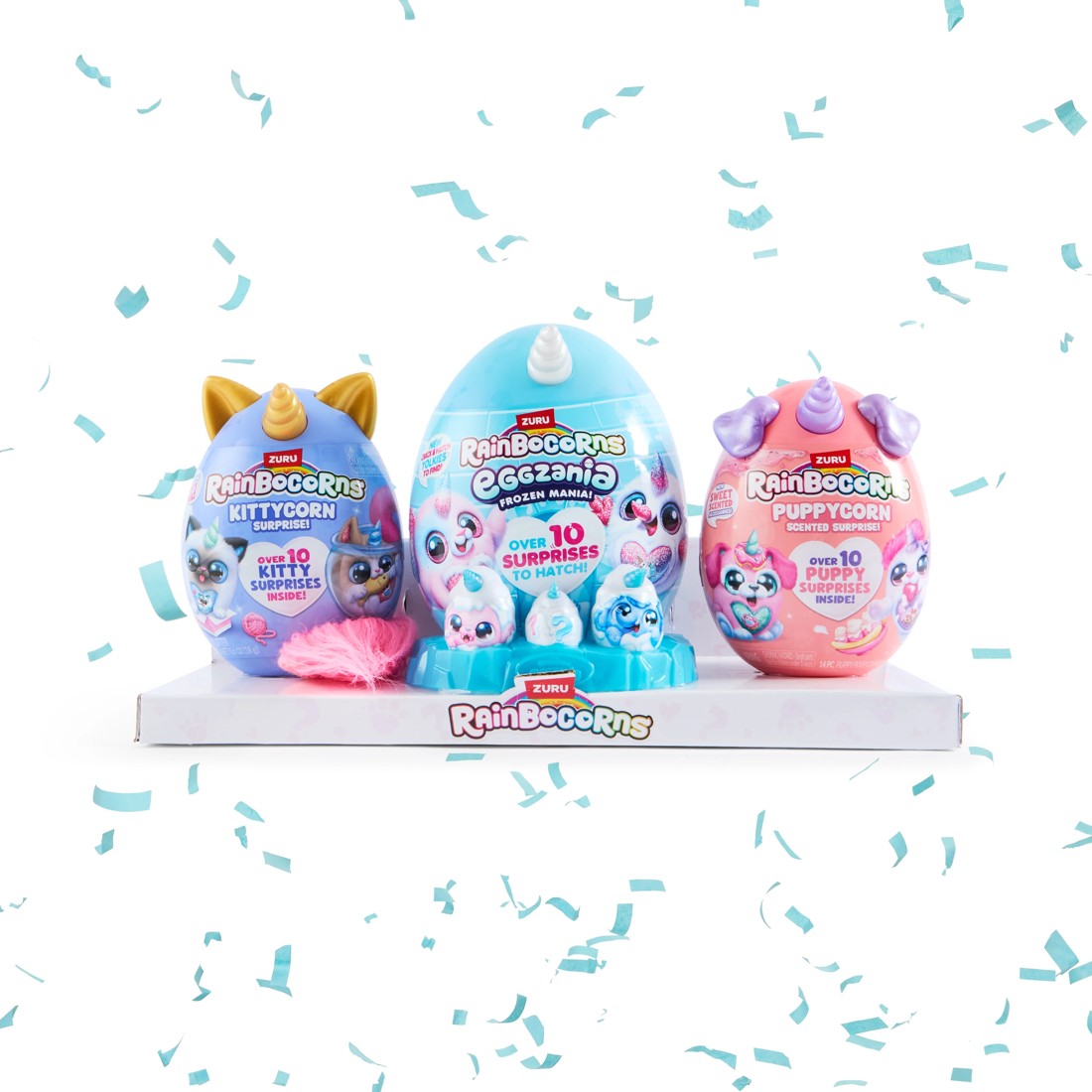 1 3 Pack Zuru Rainbocorns Eggzania Frozen Mania, 1 of 10