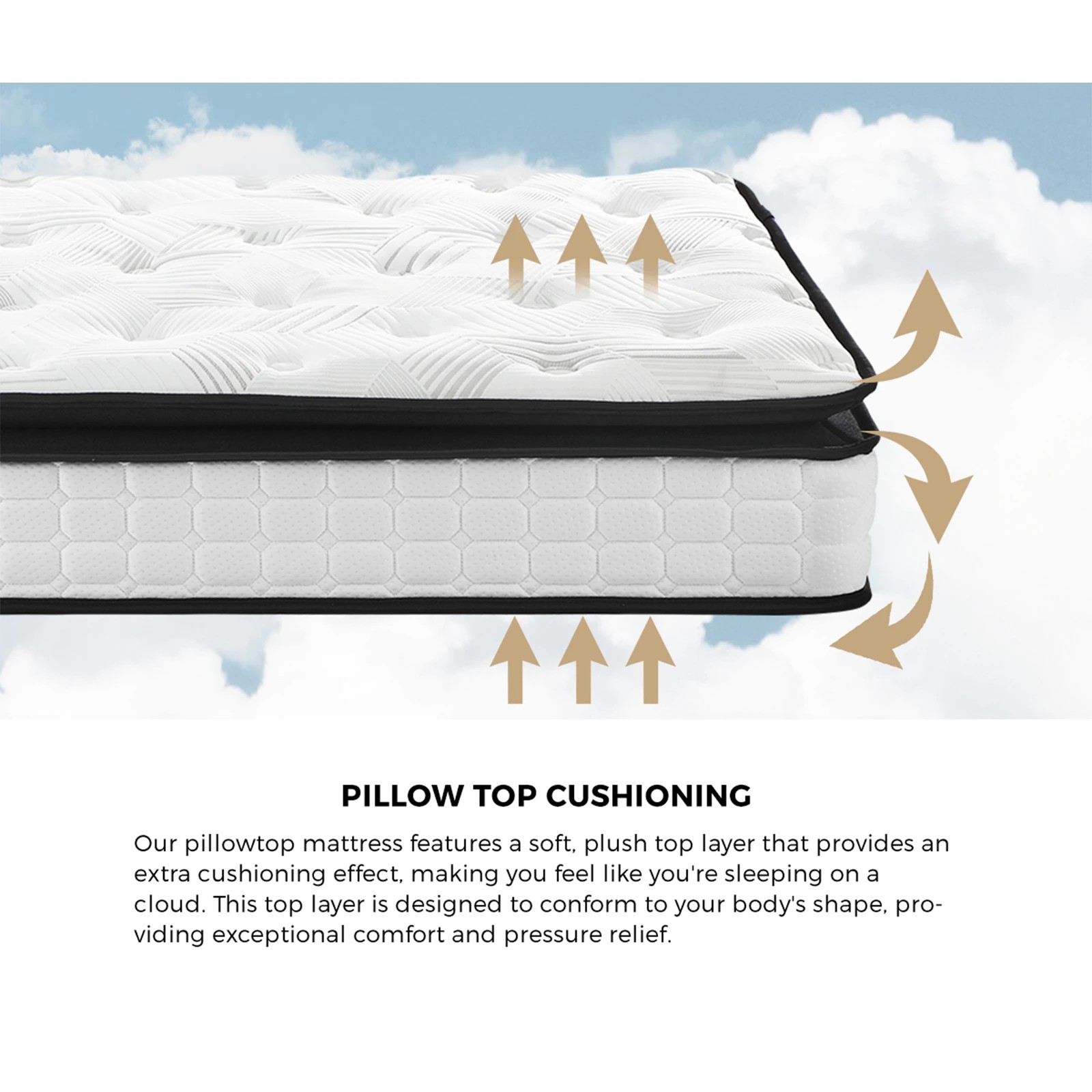 2 Bedra Bedding 22cm Single Mattress Cool Gel Foam Bonnell Spring With Pillow
 - Multi, 2 of 10